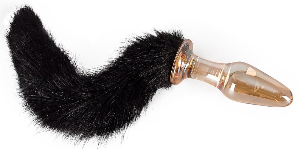 Korek analny Orion Glass Plug With Tail, 12 cm (przezroczysty)