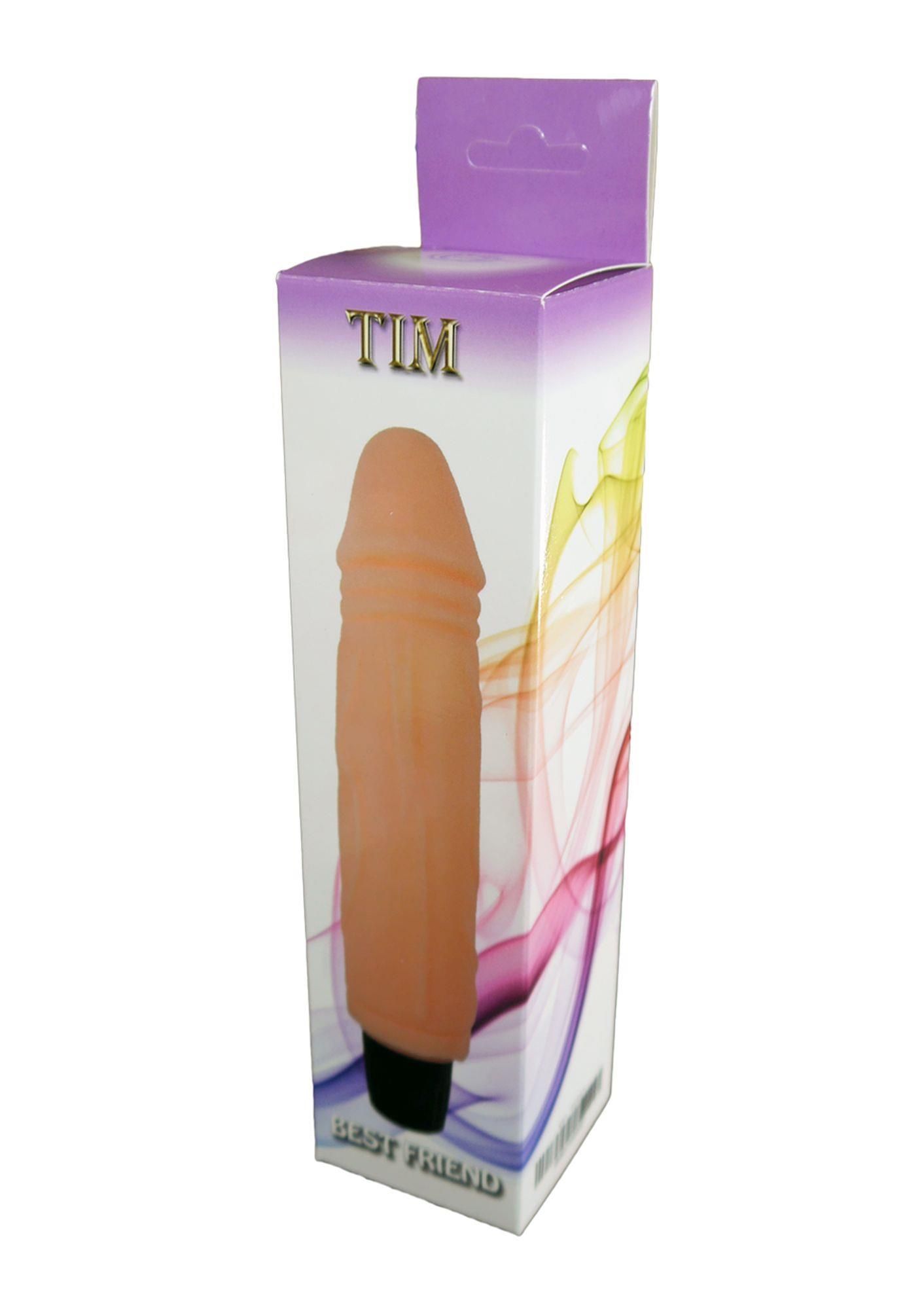 Реалистичный вибратор Boss Tim, 20 см (телесный)