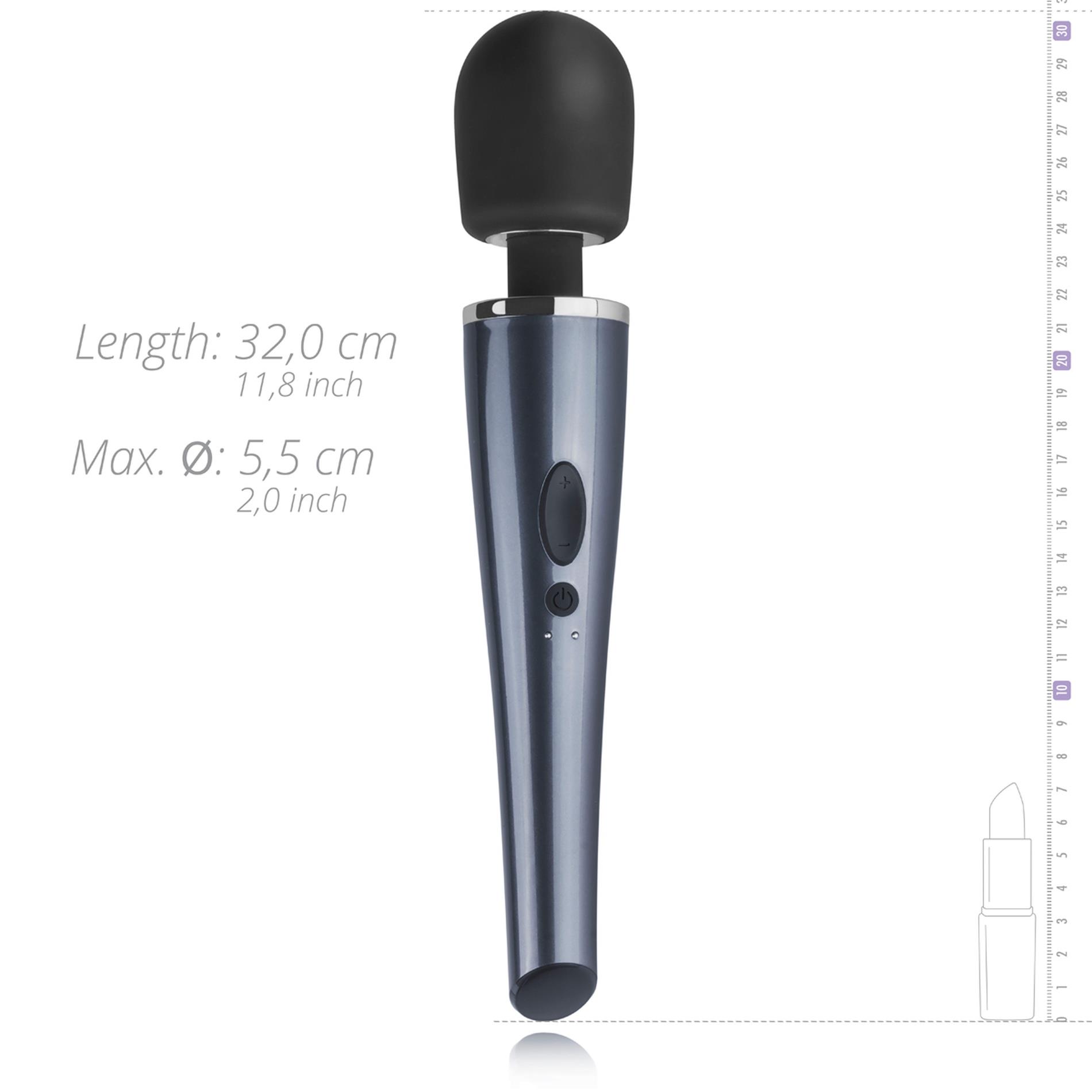 Вибромассажер Teazers Lightning Wand, 32 см (черный)