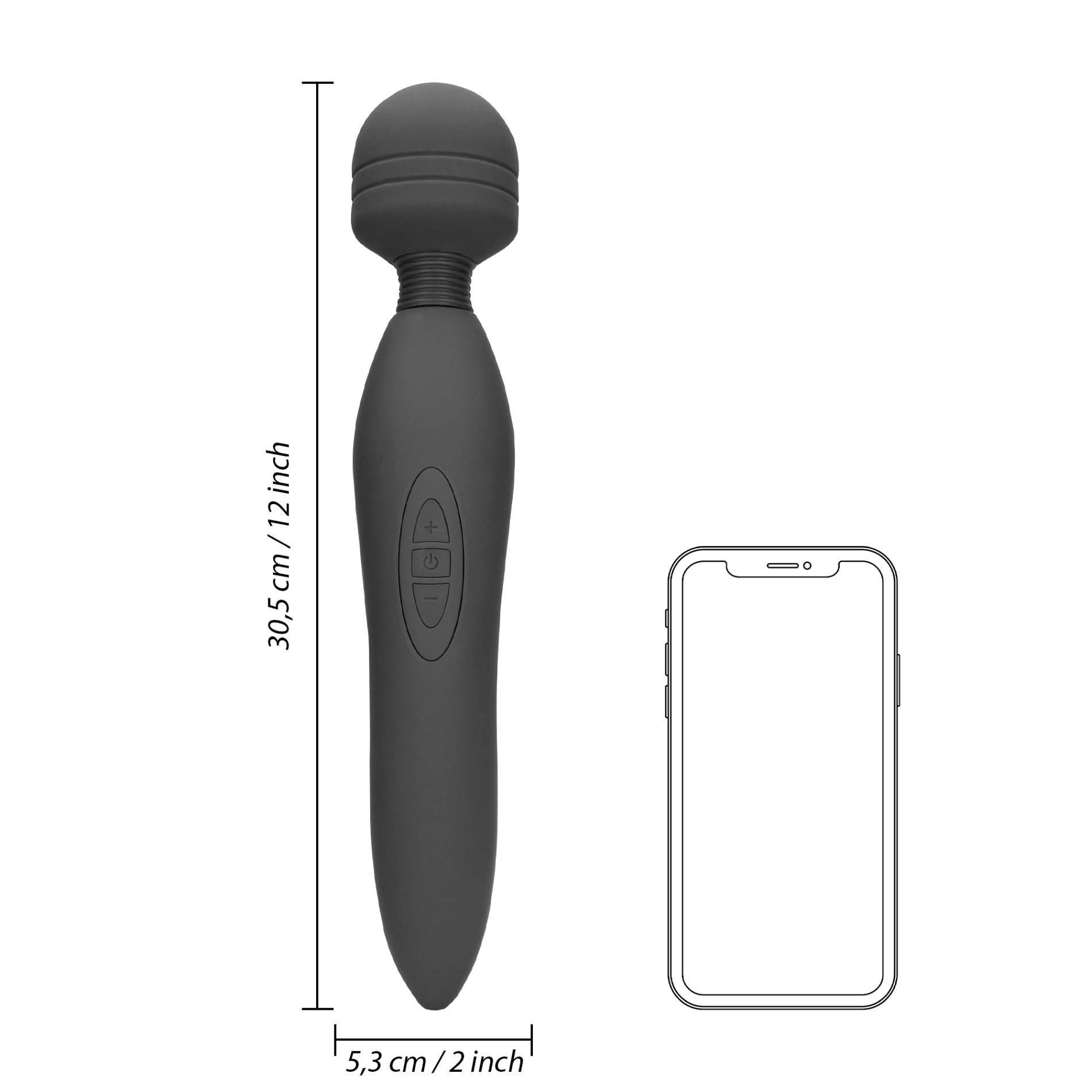 Вибромассажер Loveline Powerful Wand, 30.5 см (черный)