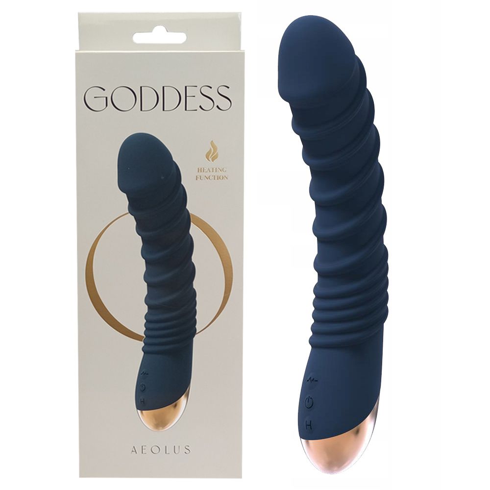 Вибратор Goddess Collection Aeolus, 21 см (синий)