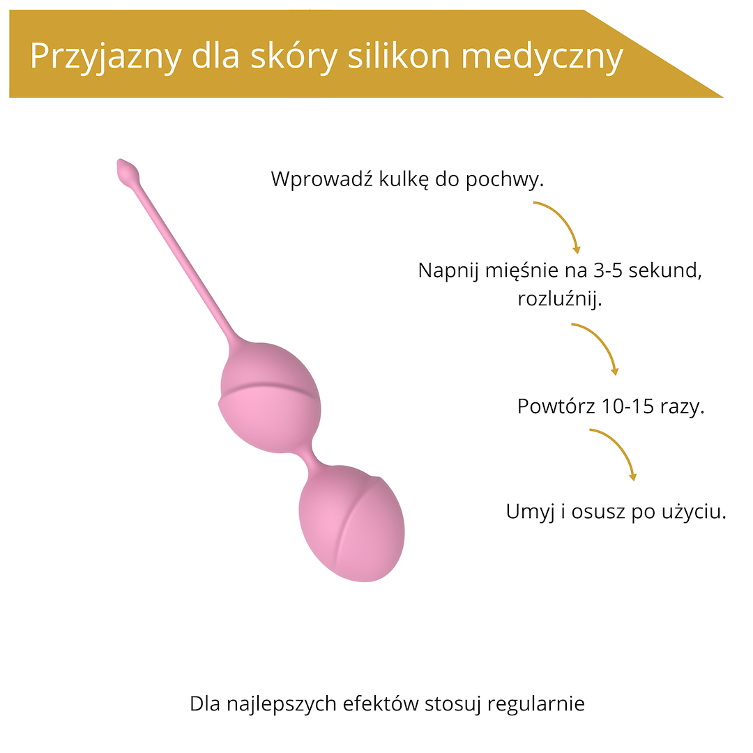 Вагинальные шарики Erospace Sweet Play A11, 19,6 см (розовый)