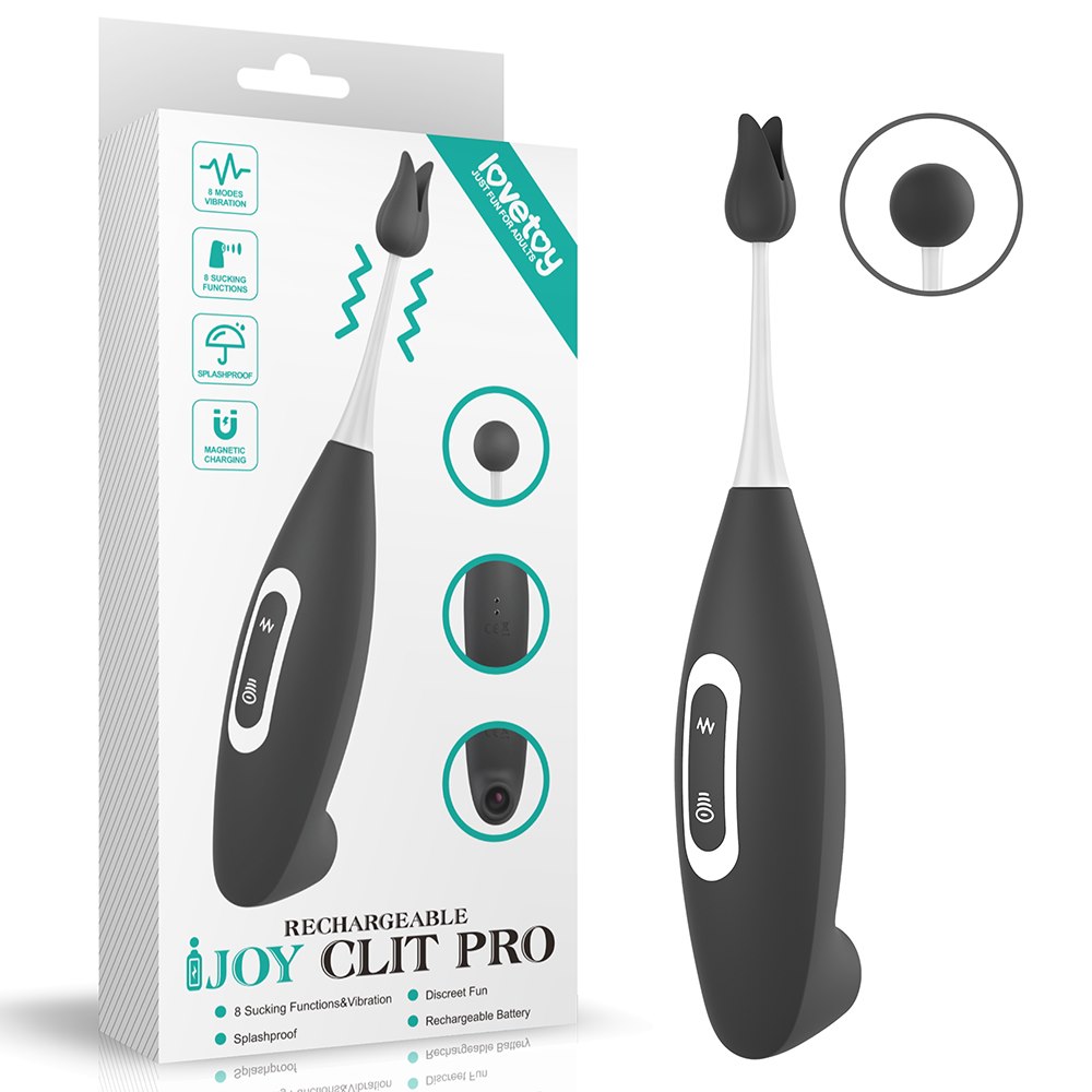 Wibrator łechtaczkowy IJOY Rechargeable Clit Pro, 19 cm (czarny)