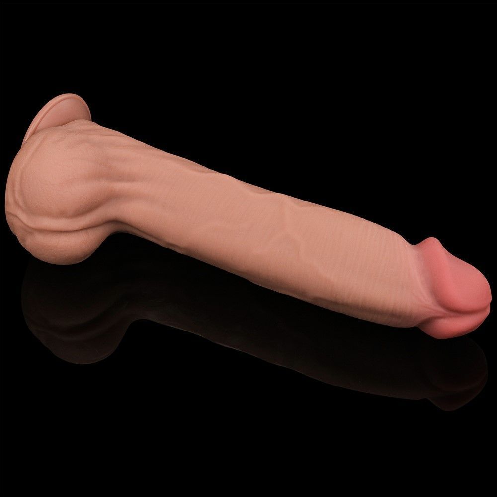 Фаллоимитатор LoveToy Sliding-Skin Dual Layer Dong King Sized, 36 см (телесный)