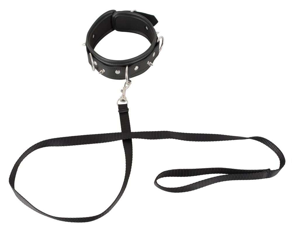 Нашийник з повідцем Vegan Fetish Collar Vegan (чорний)