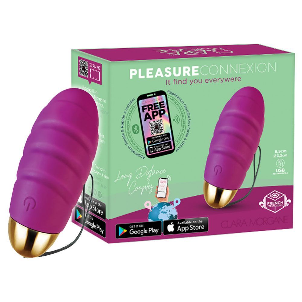 Виброяйцо Clara Morgane Pro Pleasure Connexion, 8,5 см (фиолетовый)