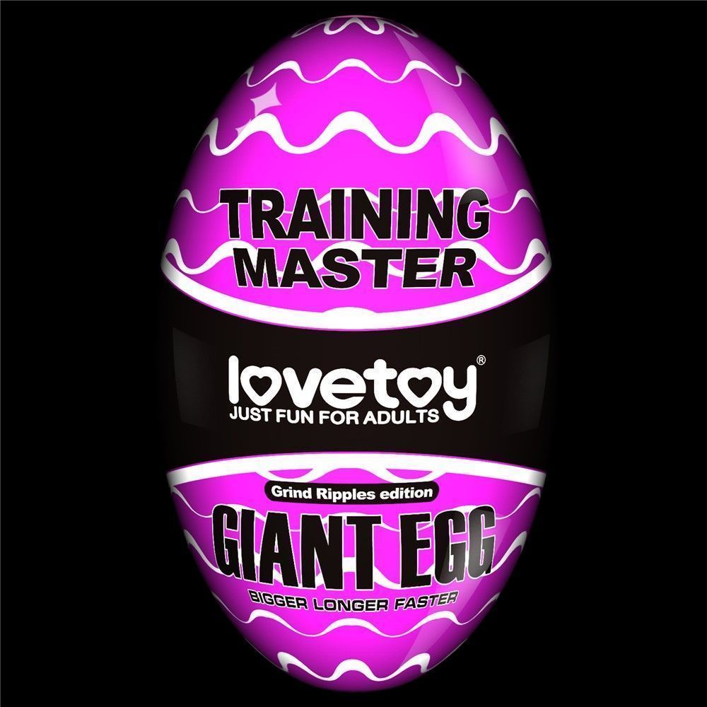 Мастурбатор яйцо LoveToy Giant Egg Grind Ripples Edition (прозрачный)