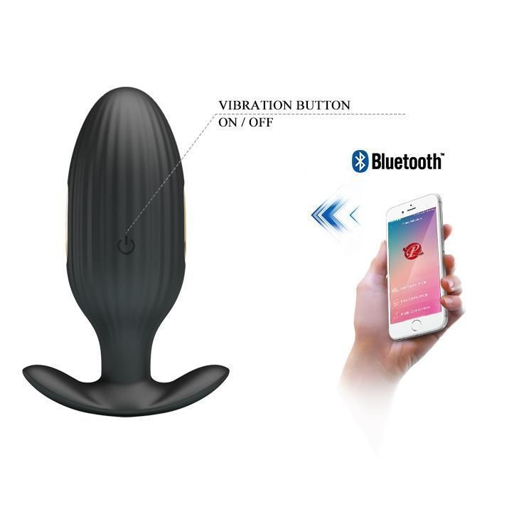 Анальна пробка Pretty Love Jefferson Electric Shock Stimulator, 9.2 см (чорний)