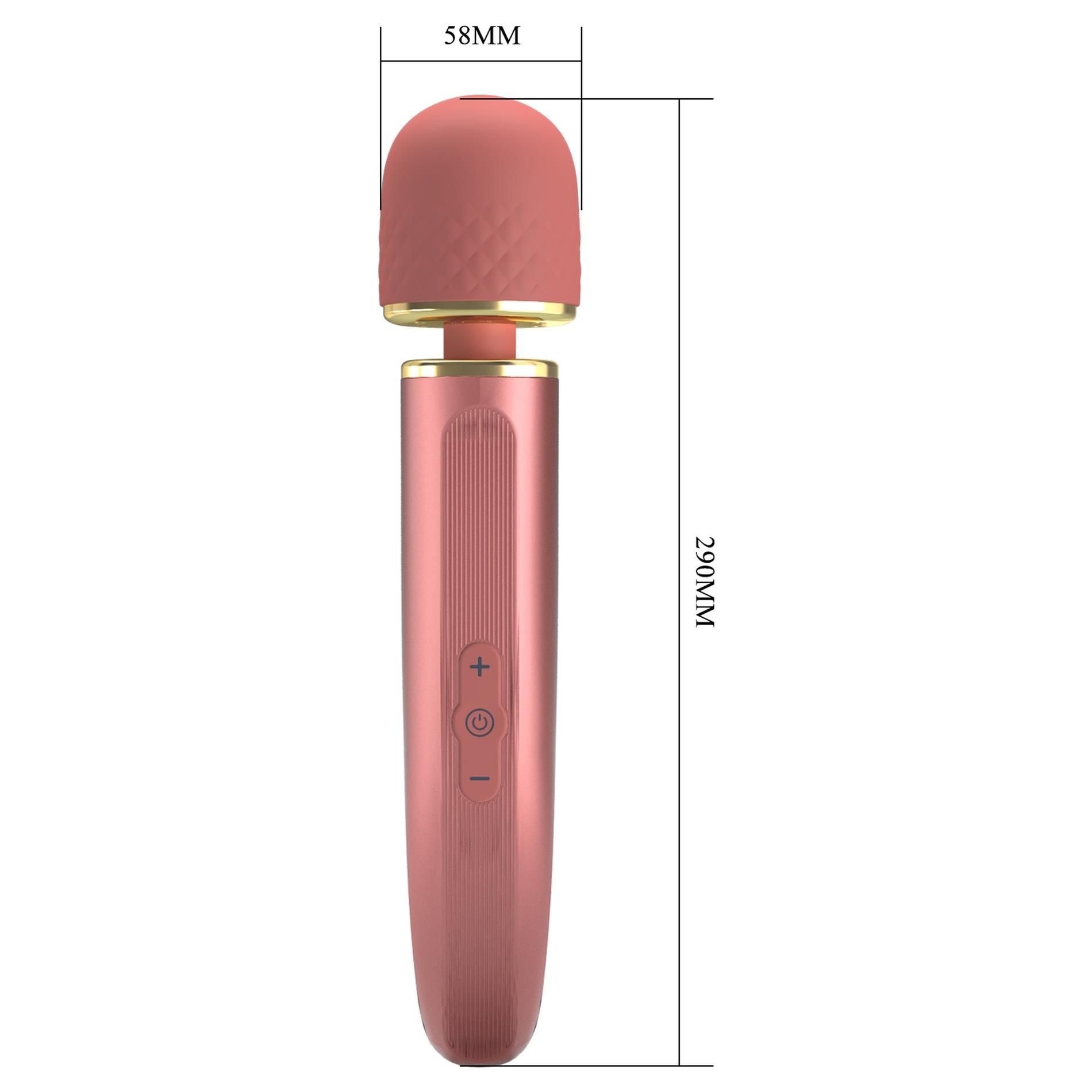 Вібромасажер Pretty Love Interesting Massager, 29 см (персиковий)