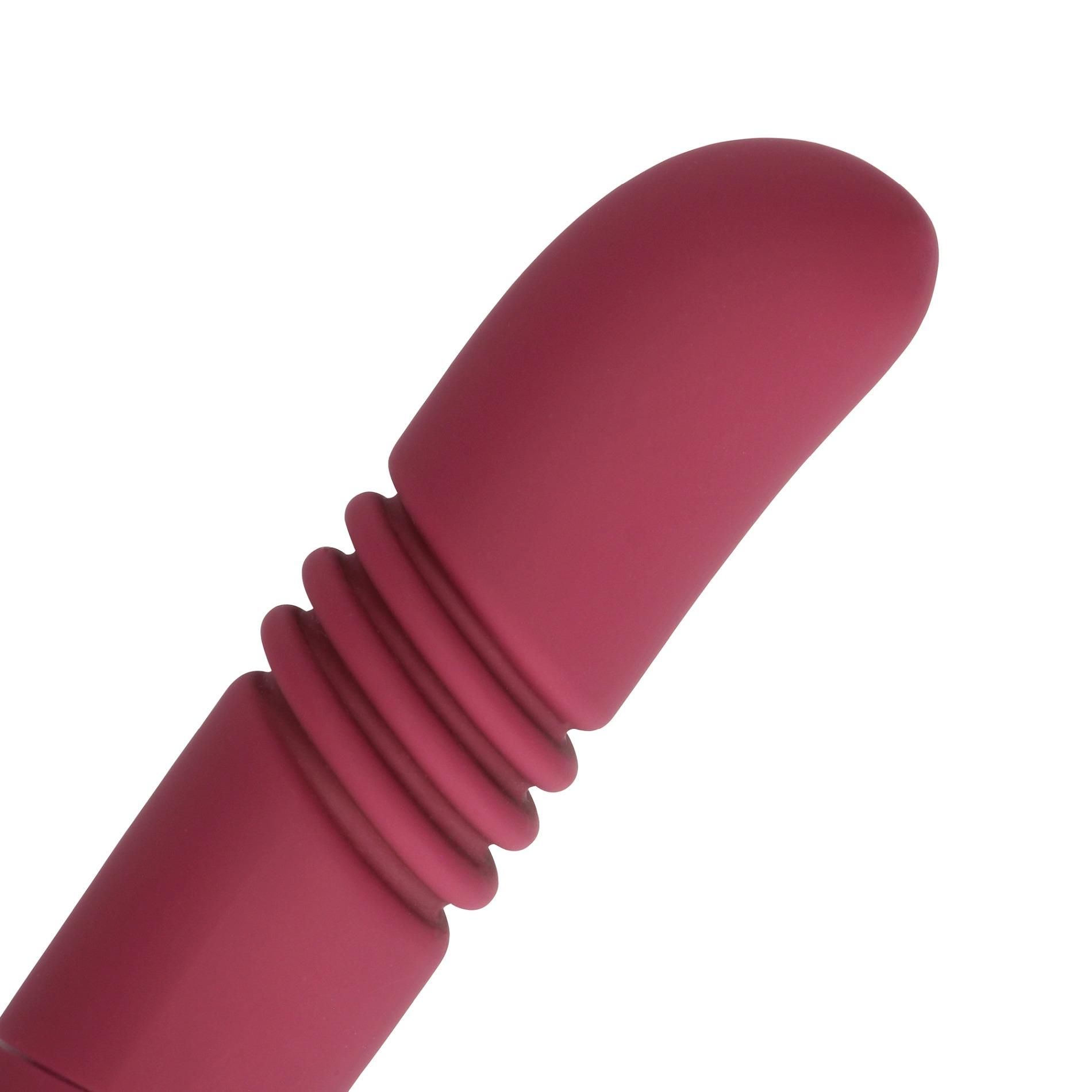 Вибратор Loveline Double-Sided Thrusting, 33 см (бордовый)