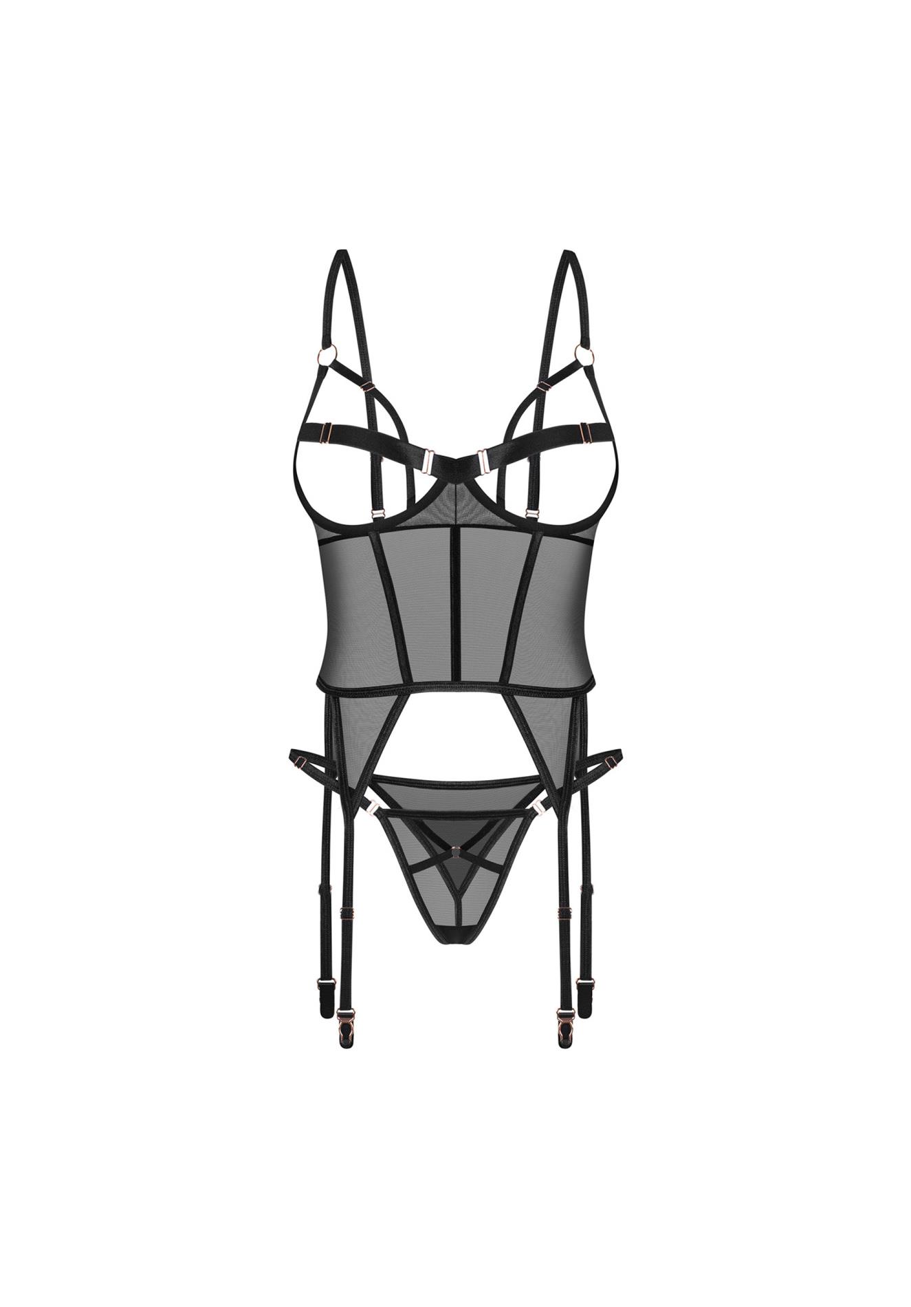 Gorset Obsessive Euridia, M/L (czarny)