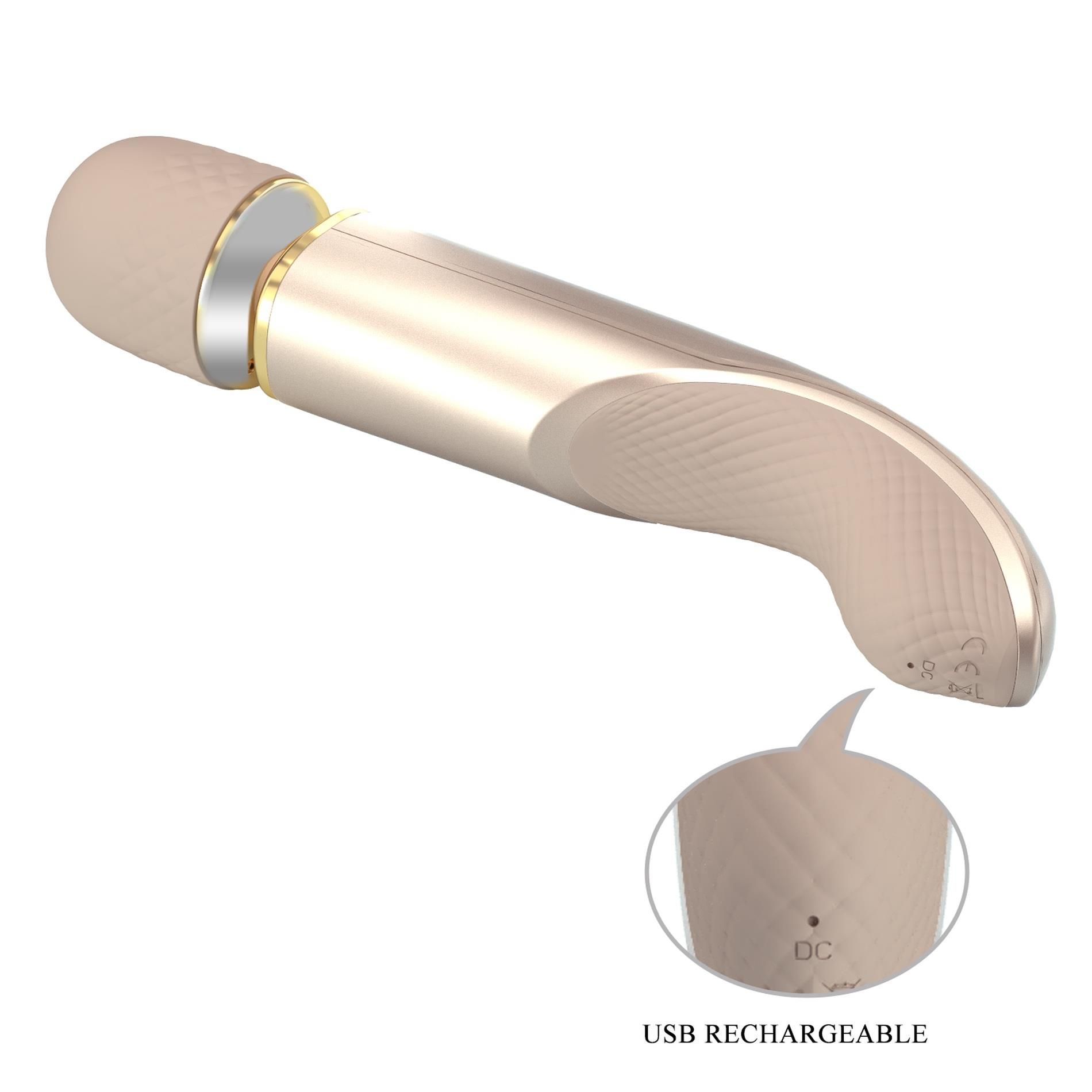 Вибромассажер Pretty Love Interesting Massager, 29 см (золотой)