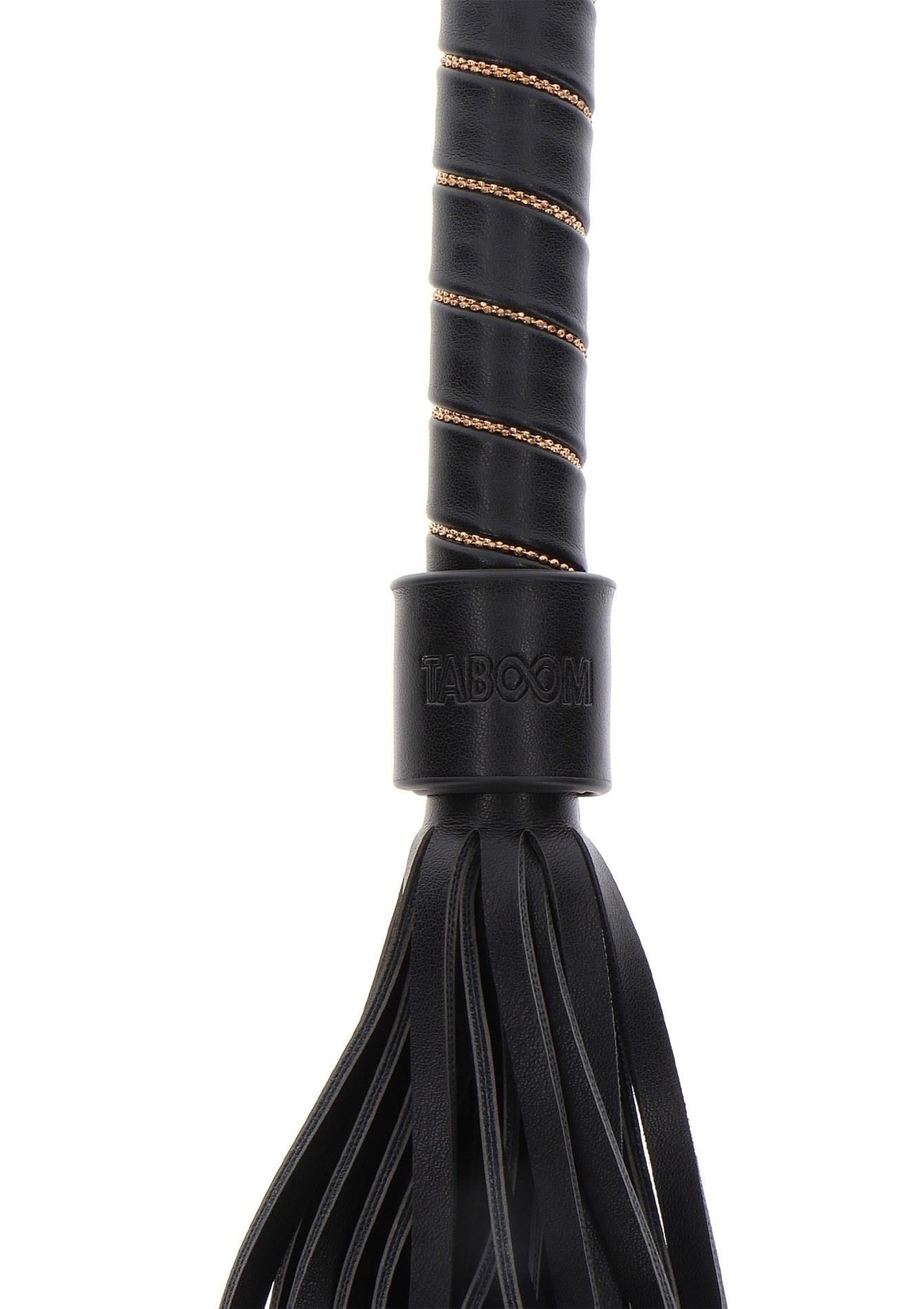 БДСМ флогер Taboom Vogue Studded Whip, 54 см (чорний)