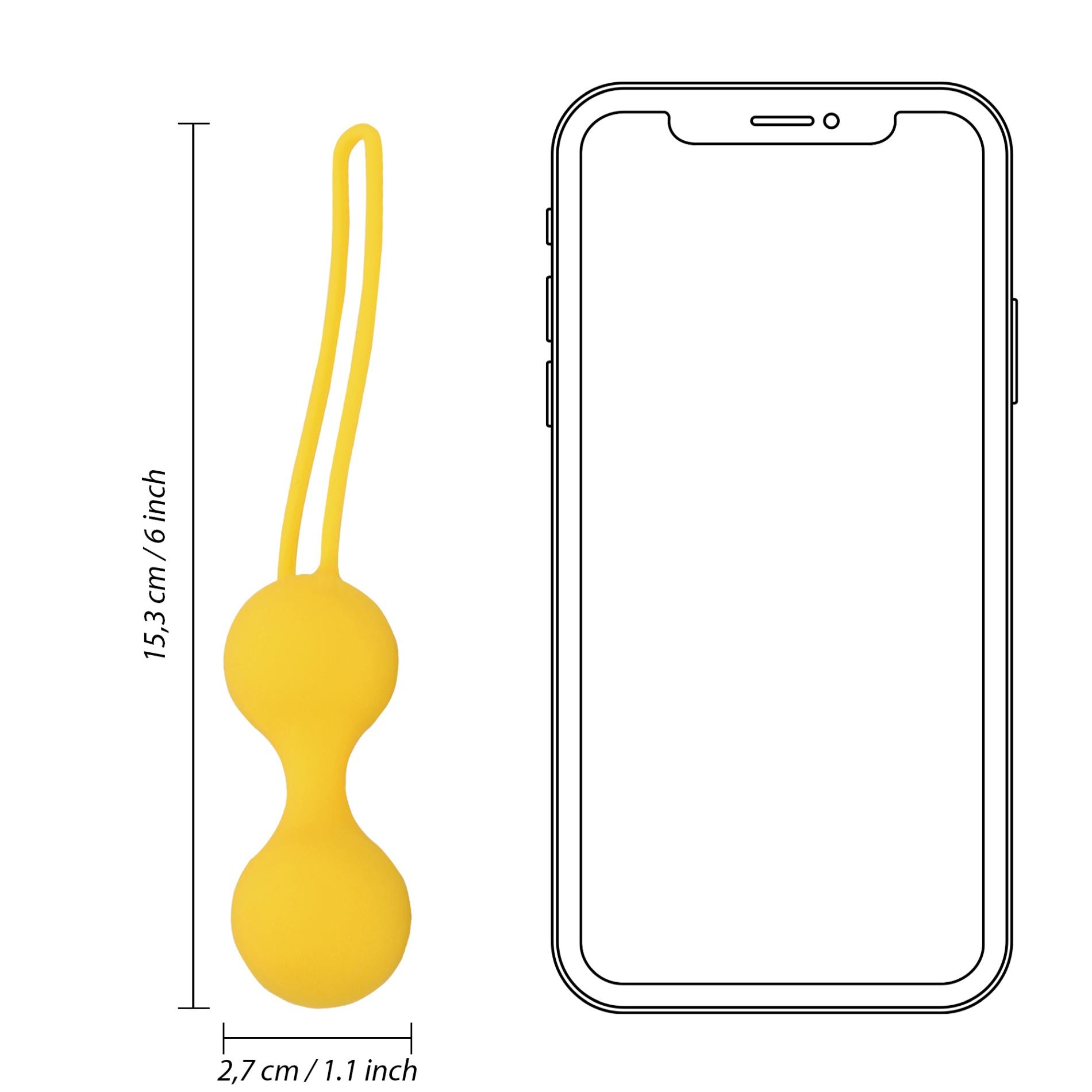 Набор вагинальных шариков Loveline Kegel Ball Exercise Set, 3 шт (желтый)