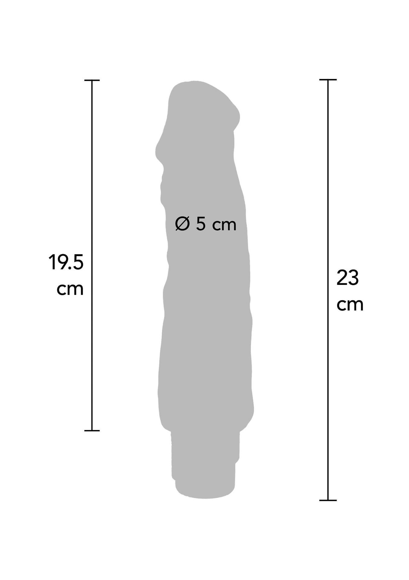 Wibrator ToyJoy Dual Density 9", 23 cm (w kolorze cielistym)
