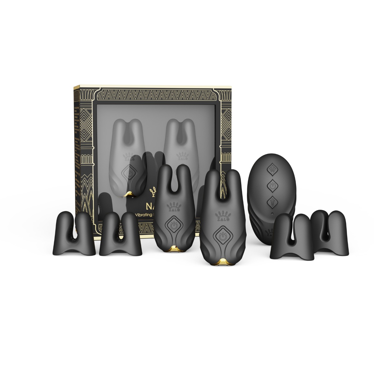 Вибратор для груди Zalo Nave Obsidian, 6,3 см (черный)