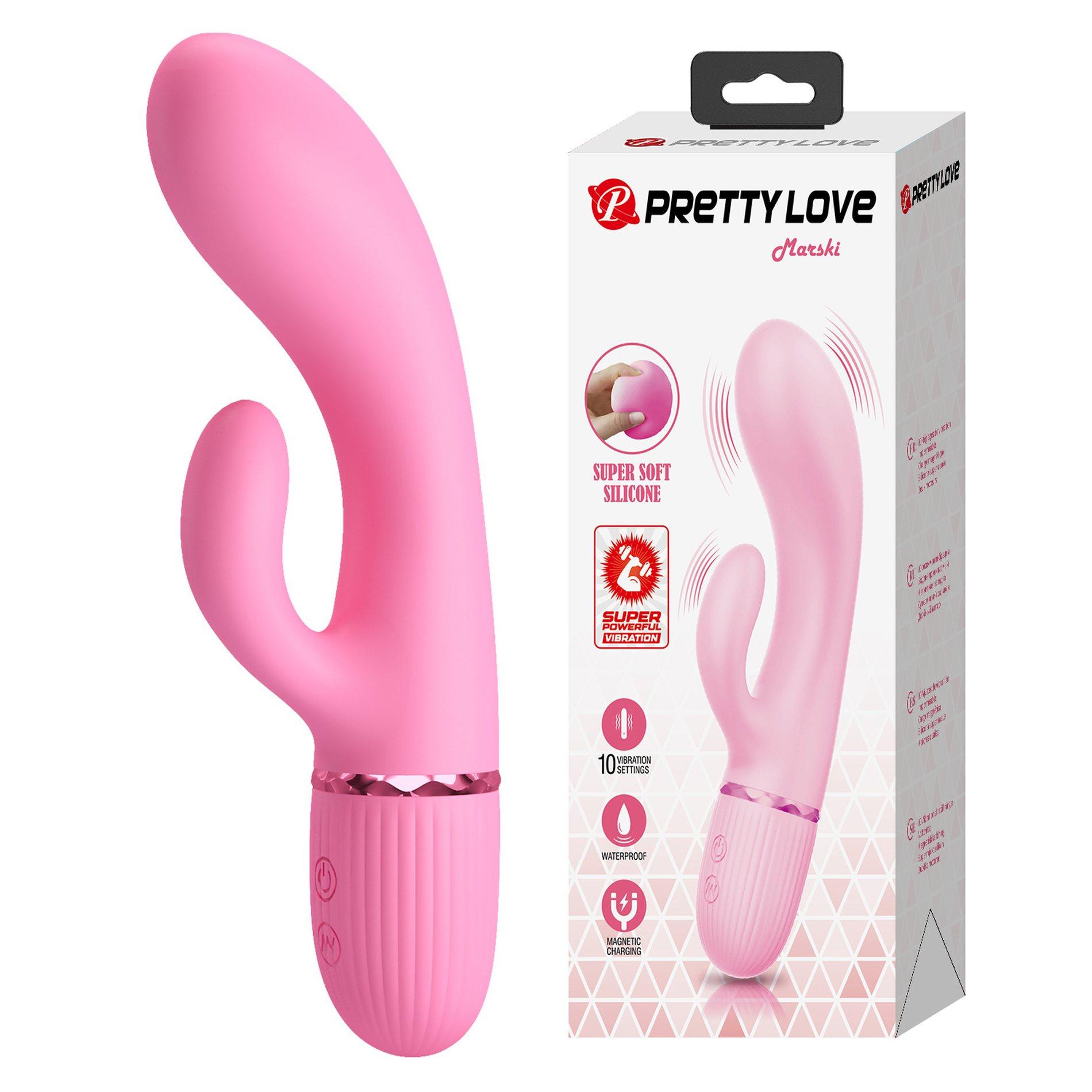 Вибратор-кролик Pretty Love Marski, 18 см (розовый)