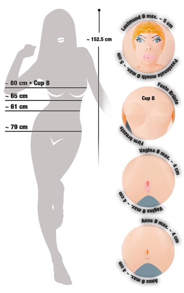 Секс кукла Elements Storm Love Doll, 160 см (телесный)