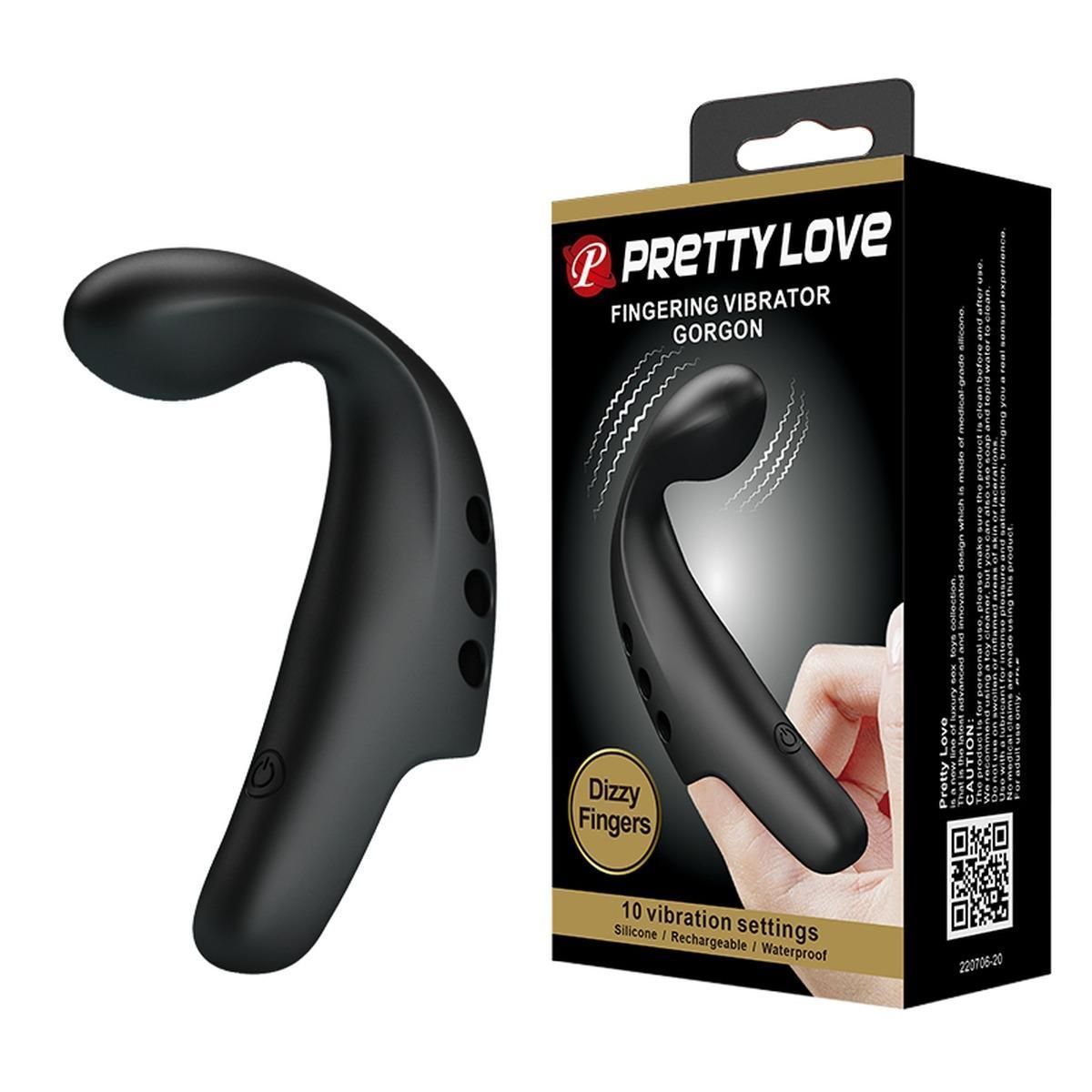 Вибратор на палец Pretty Love Fingering Vibrator Gorgon, 9,3 см (черный)