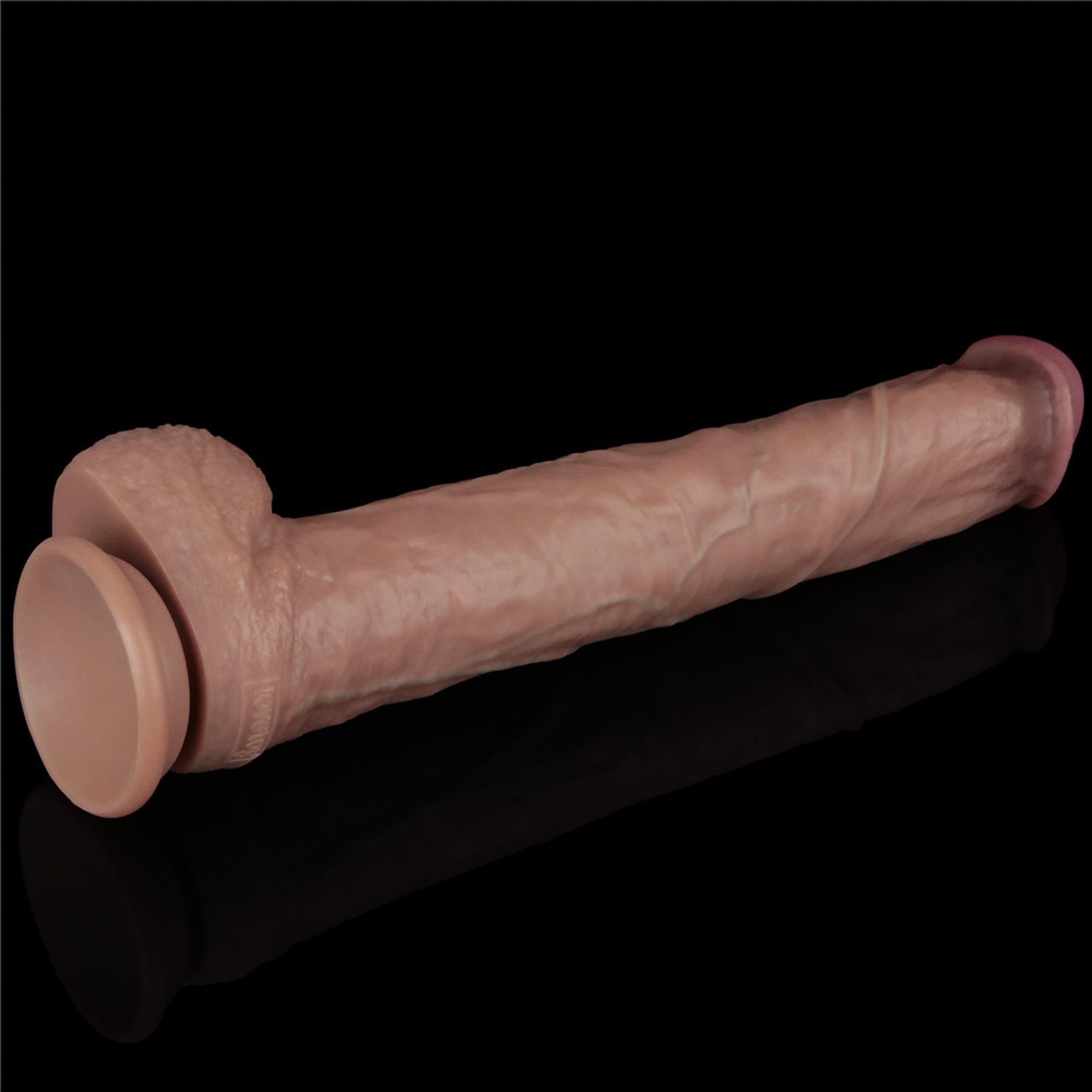 Фаллоимитатор Dual-Layered Silicone Nature Cock 14.5'', 37.5 см (коричневый)