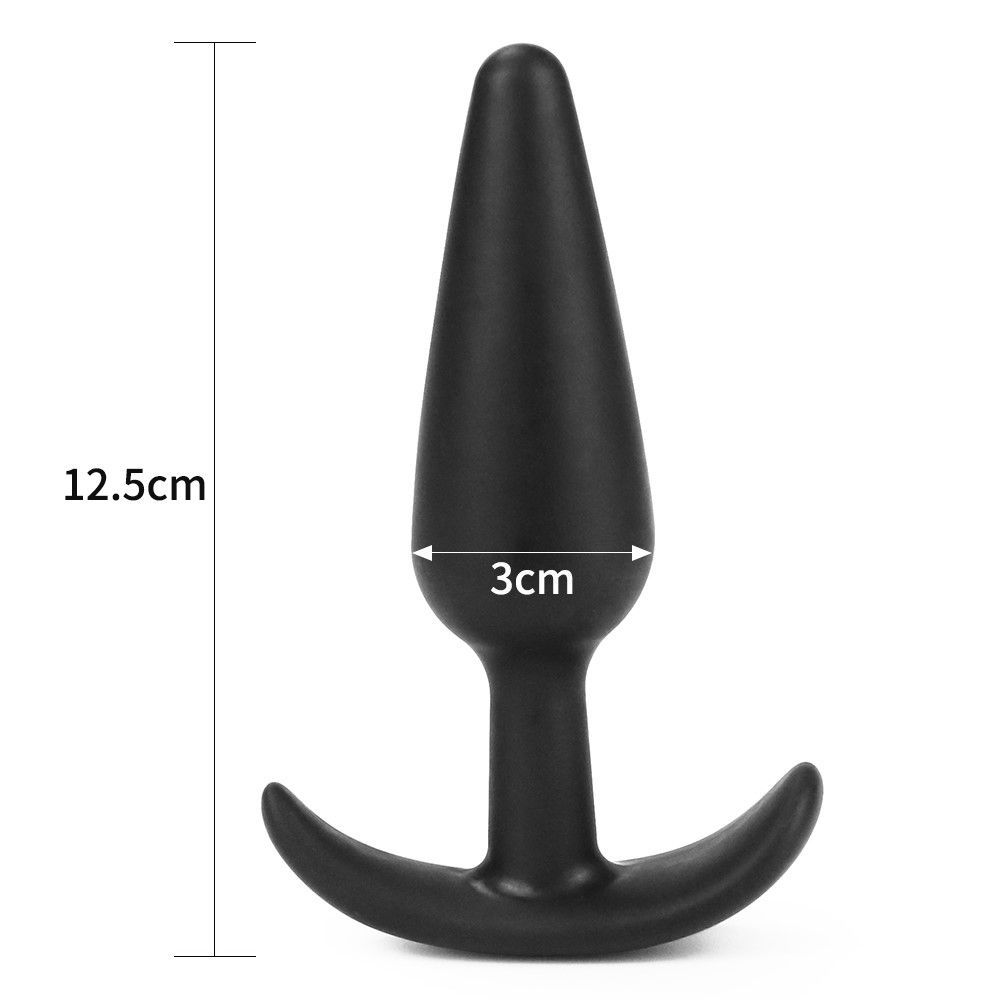 Анальная пробка Lure ME Classic Anal Plug L, 12,5 см (черный)