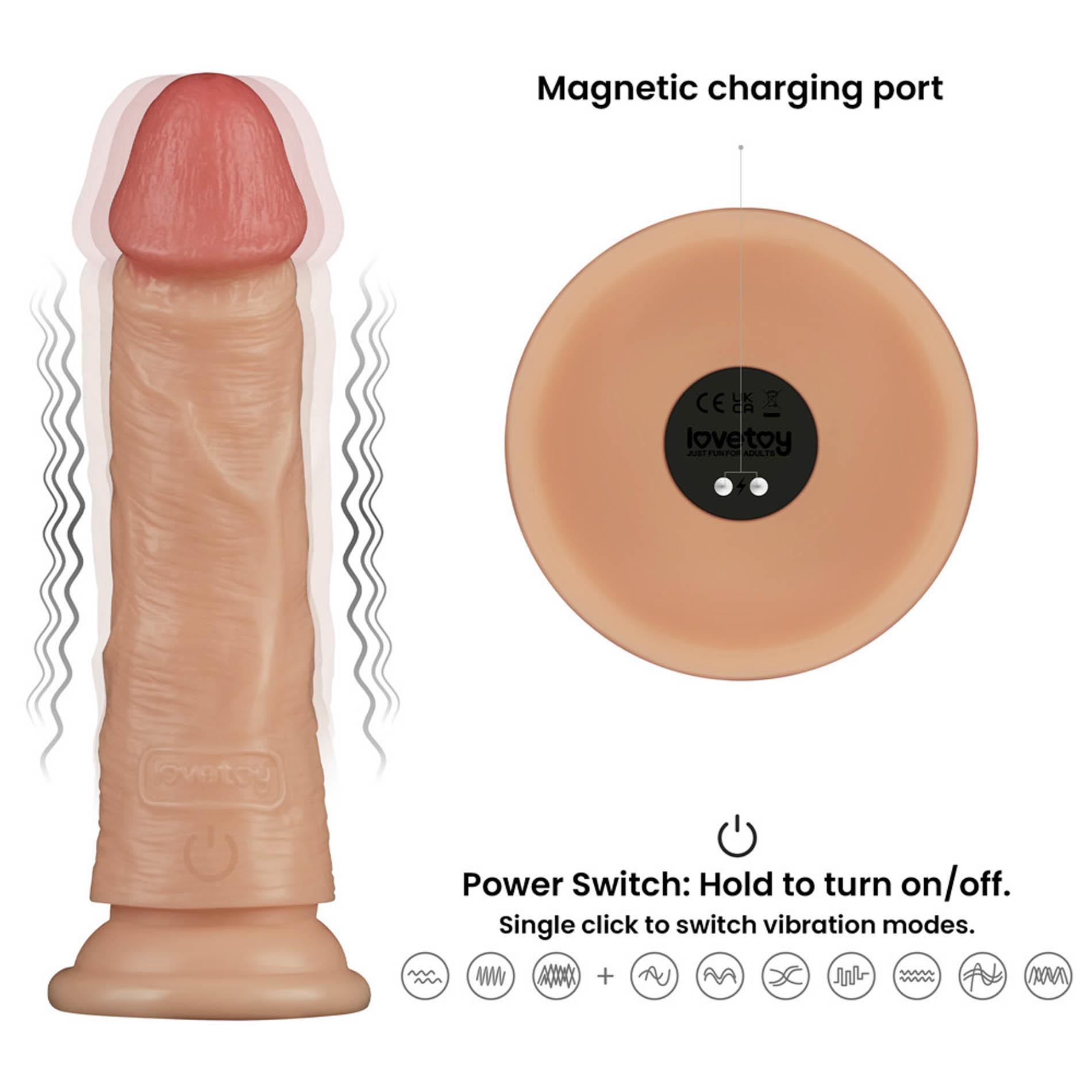 Вибратор Lovetoy Power Basic 7'', 17.8 см (телесный)