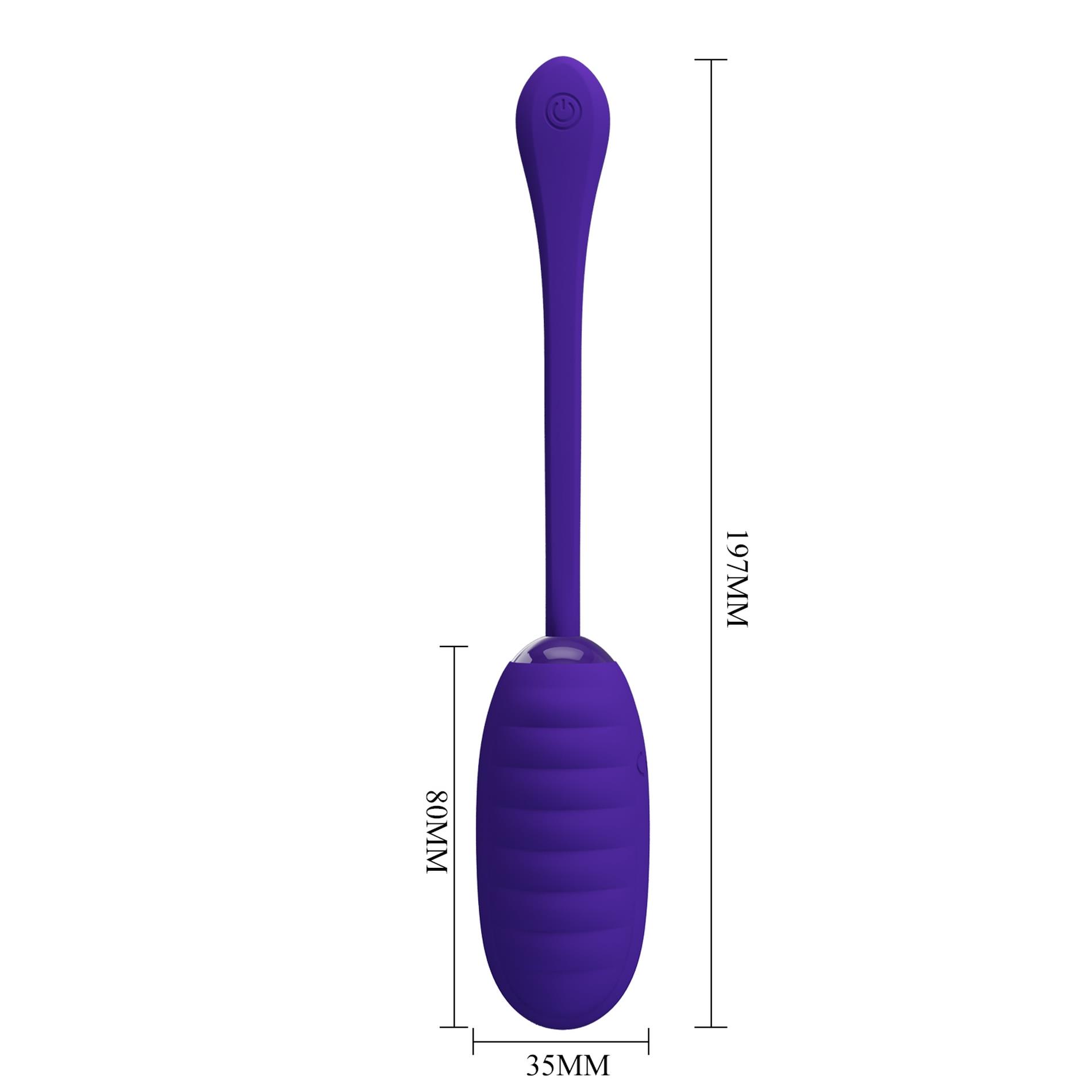 Виброяйцо Pretty Love Kirk Super Soft Silicone, 19.7 см (синий)