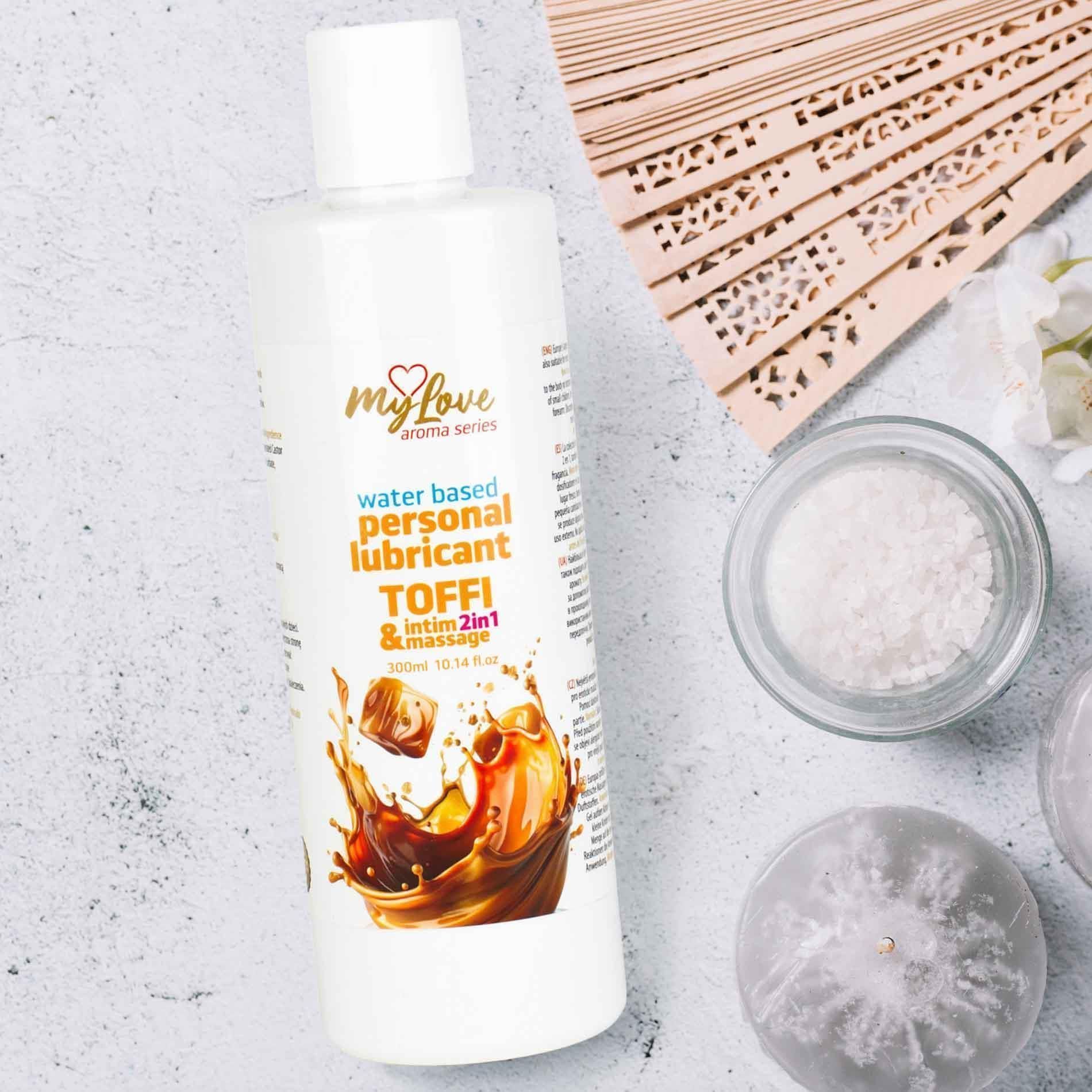 Lubrykant MyLove Aroma Series Intim&Massage 2w1 Toffi, 300 ml