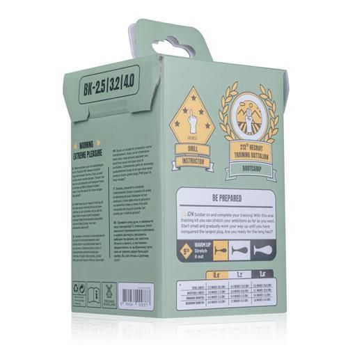 Zestaw korków analnych Buttr Kickers Butt Plug Training, 3 sztuki (czarny)