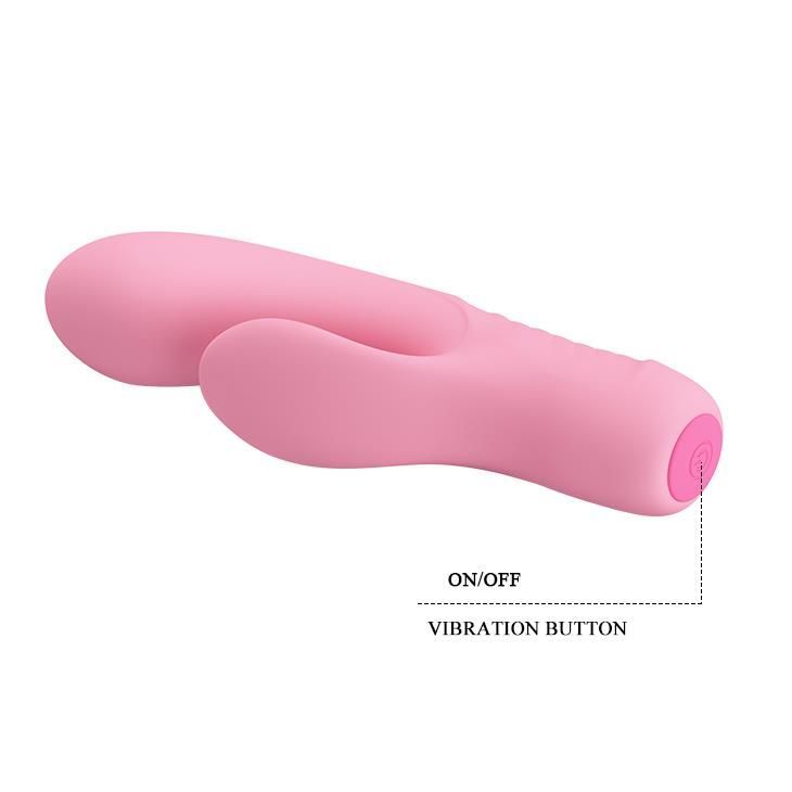 Вибратор-кролик Pretty Love Tim Vibrator Light, 15.5 см (розовый)