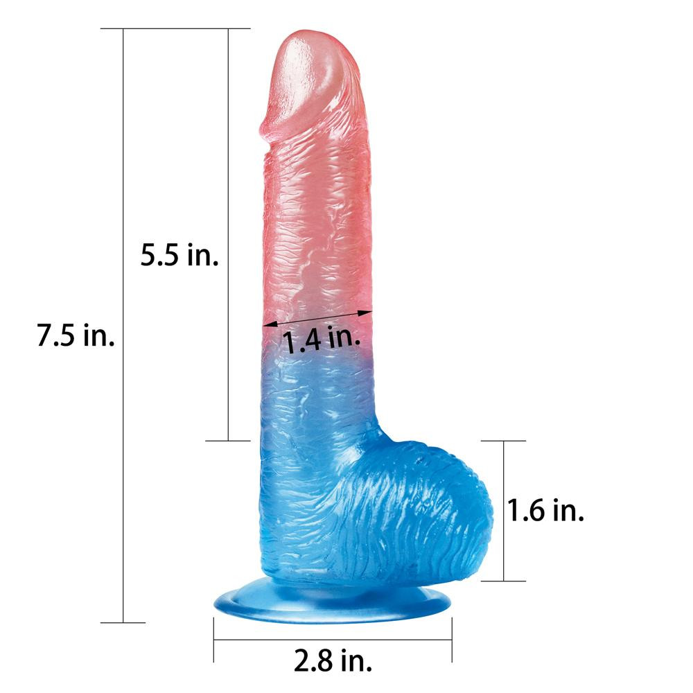 Фаллоимитатор Dazzle Studs 7.5", 19 см (мульти)