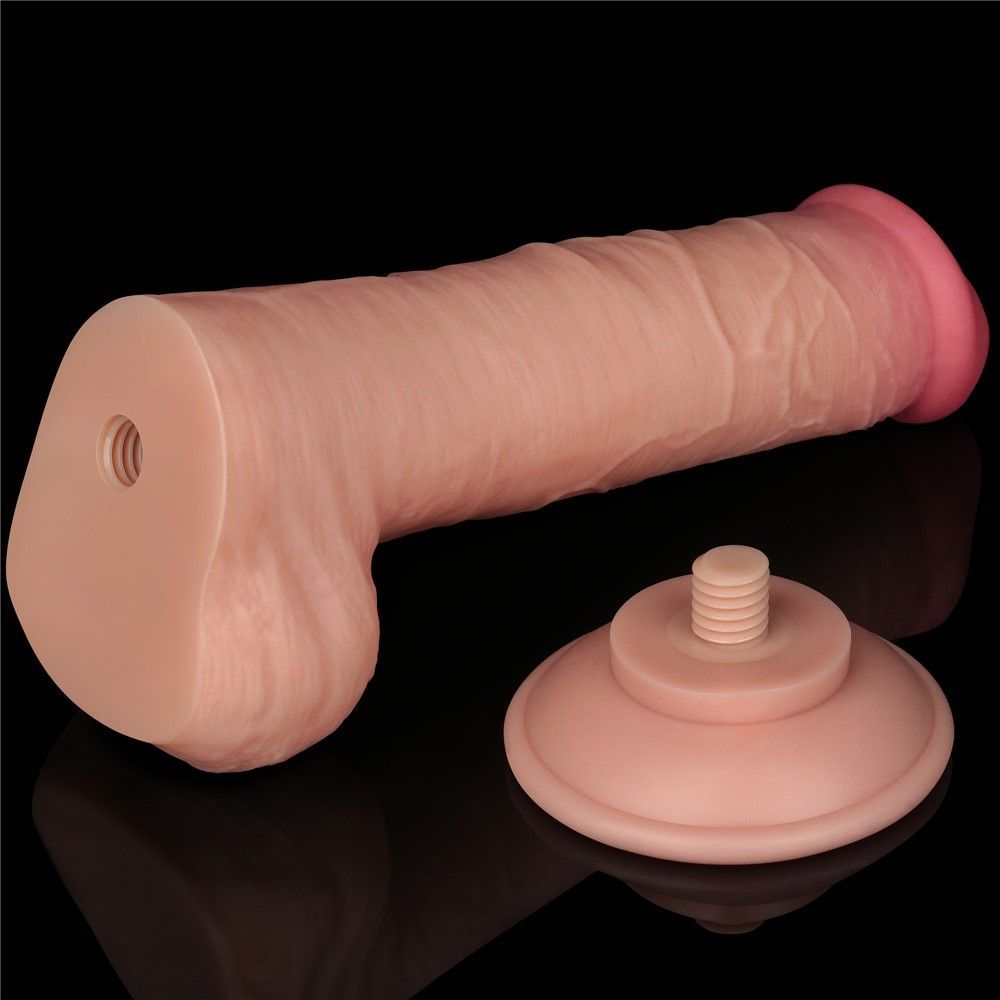 Фаллоимитатор Sliding-Skin Dual Layer Dong 8'' Flesh, 20.8 см (телесный)