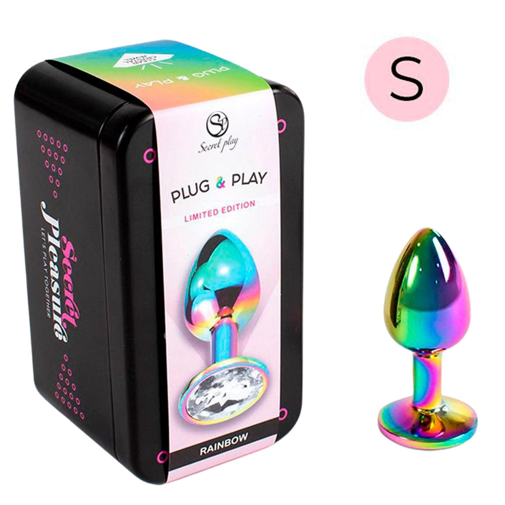 Korek analny z kryształkiem Secret Play S, 7 cm (przezroczysty)