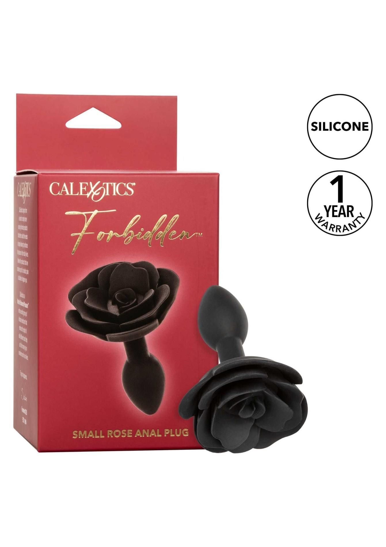 Анальная пробка Calexotics Rose Anal Plug Small, 7.5 см (черный)