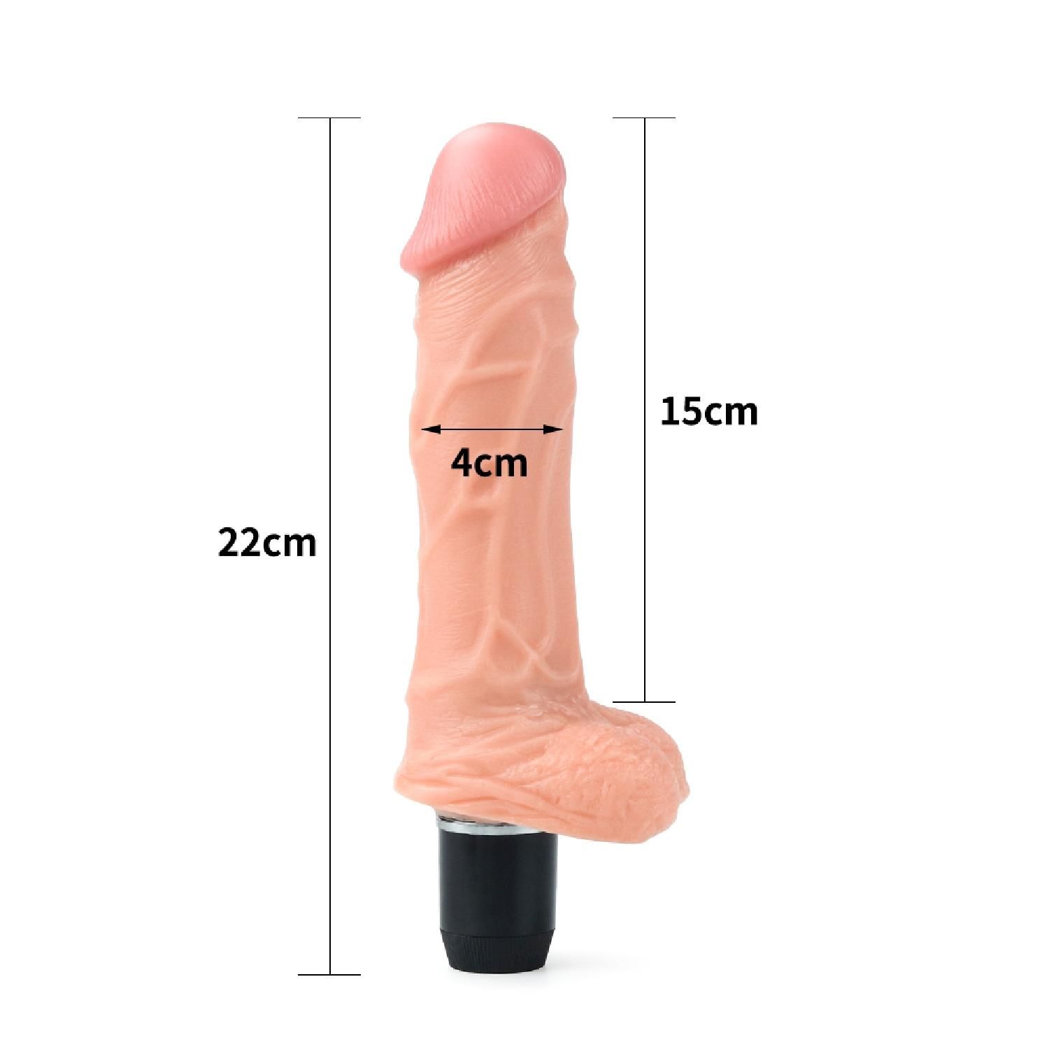 Реалистичный вибратор Reel Feel Flexi, 22 см (телесный)