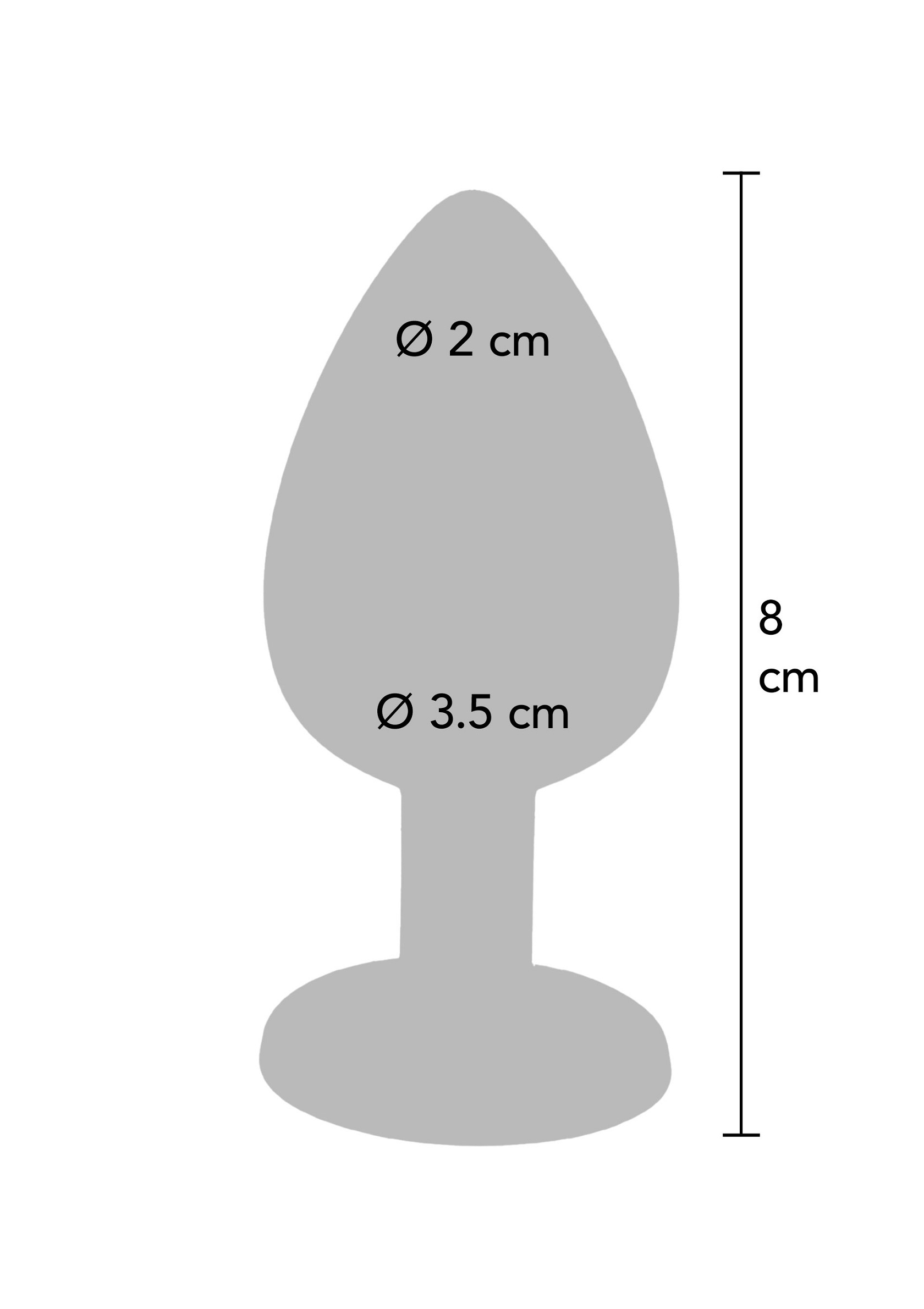 Анальна пробка ToyJoy Diamond Booty Jewel Medium, 8 см (рожевий)