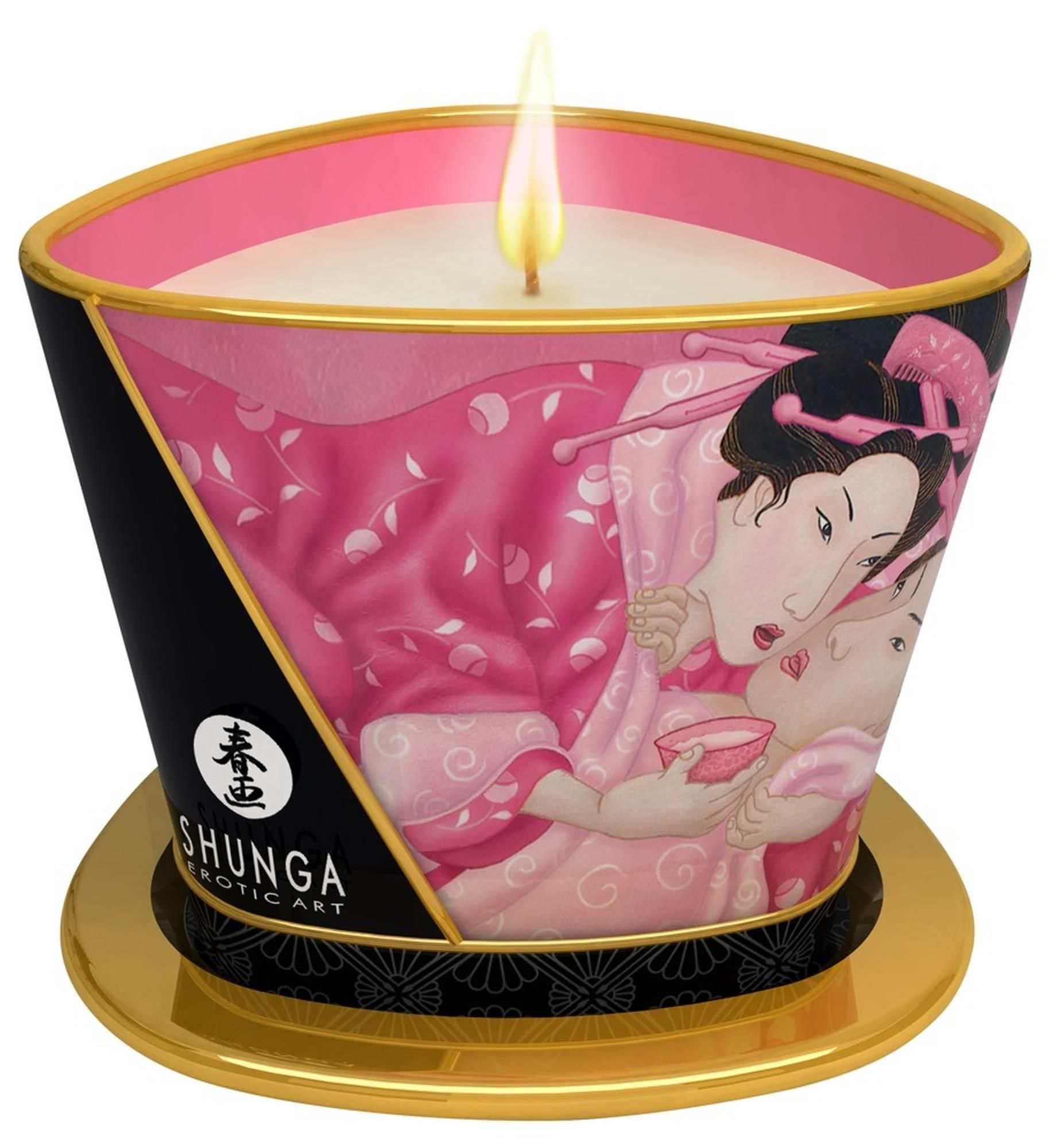 Масажна свічка Shunga Massage Candle троянда, 170 мл