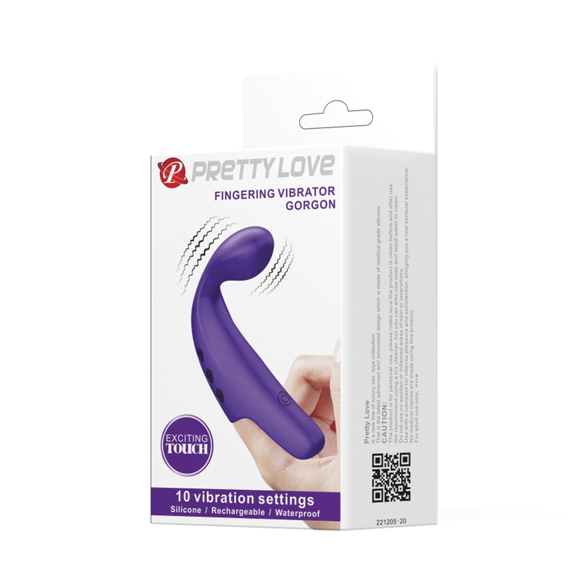 Вибратор на палец Pretty Love Fingering Vibrator Gorgon, 9,3 см (фиолетовый)