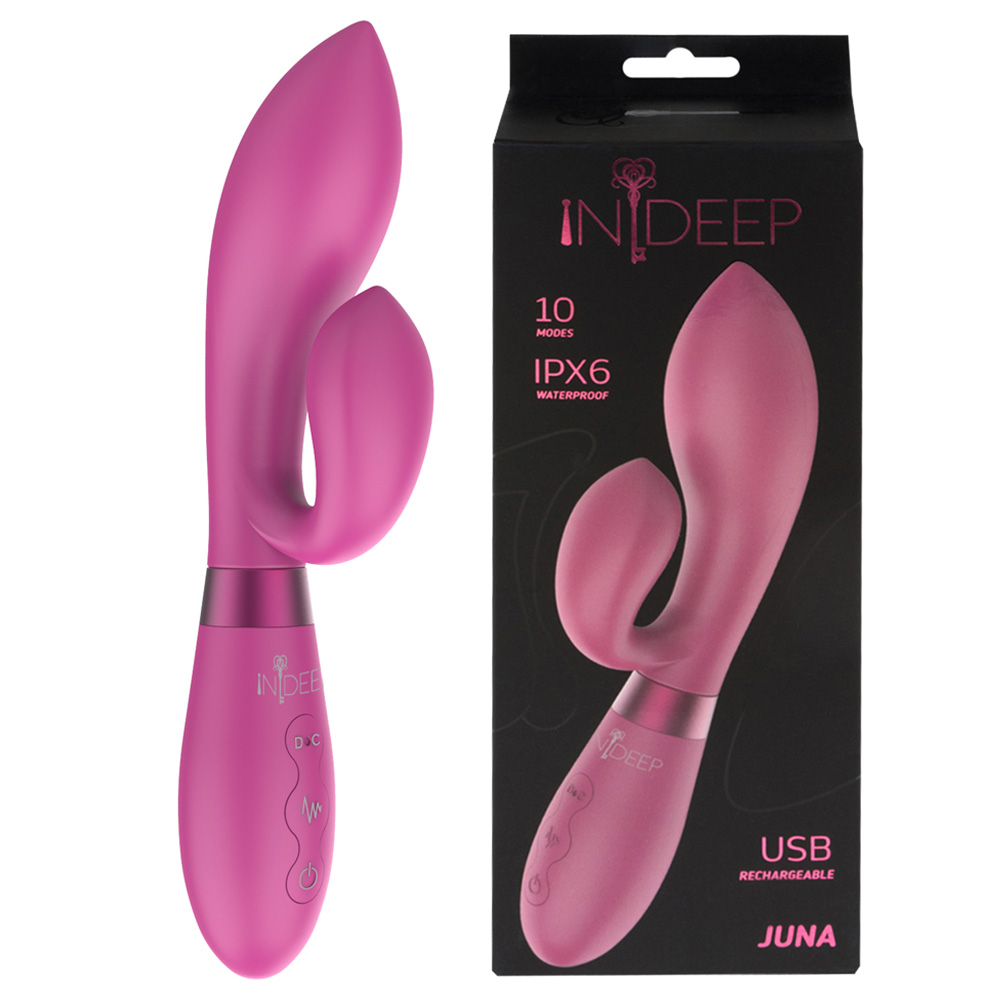 Вибратор-кролик InDeep Juna, 21,5 см (розовый)