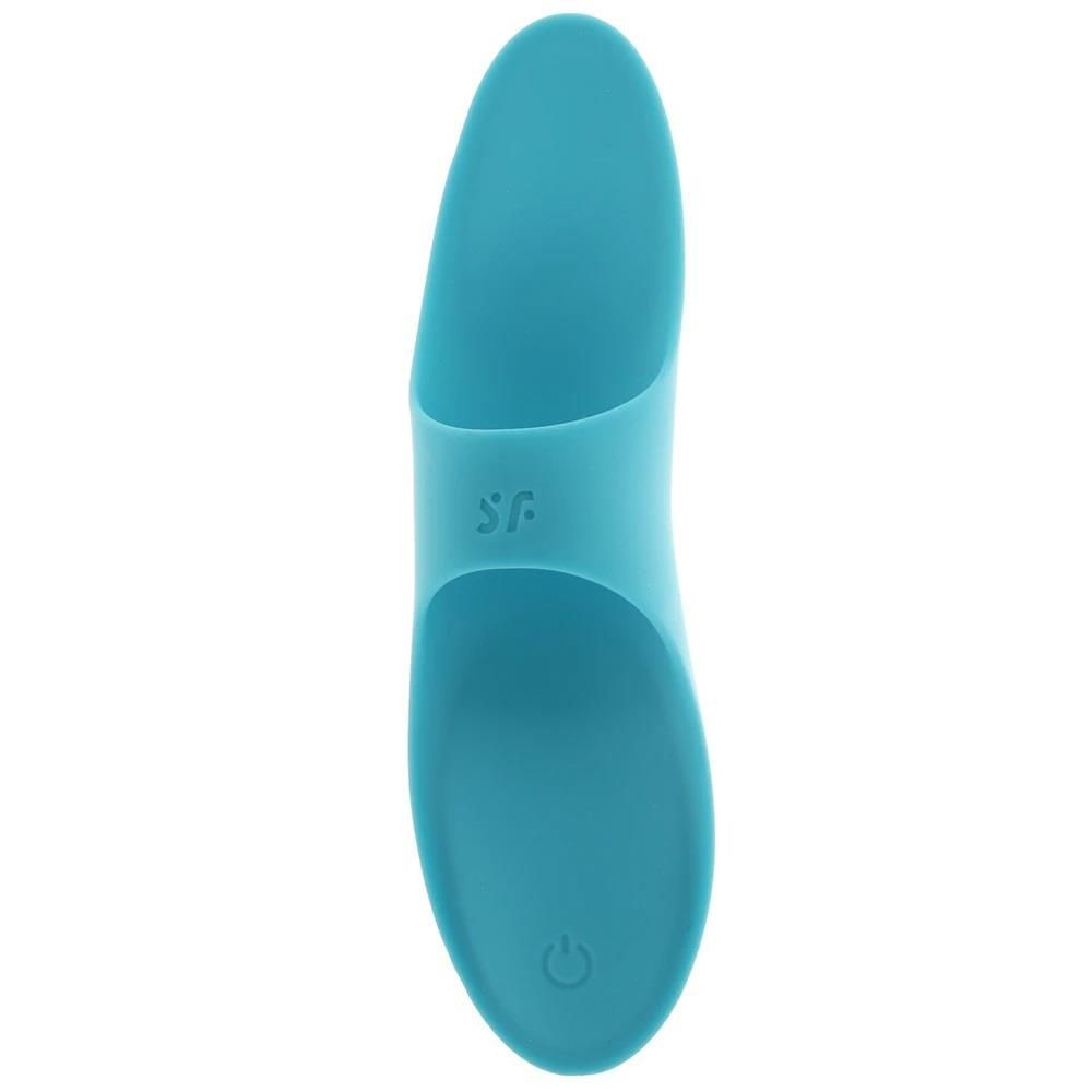 Вібратор на палець Satisfyer Teaser, 12 см (блакитний)