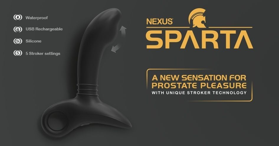 Стимулятор простаты Nexus Sparta Rechargeable, 12,9 см (черный)
