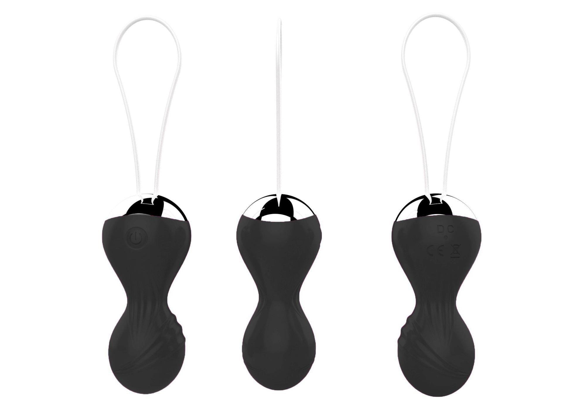 Вагінальні кульки Boss Remote Control Tighten Vibrating Egg, 8 см (чорний)