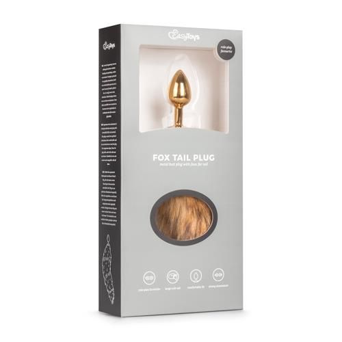 Korek analny EasyToys Plug-Korek Lisi Ogon, 42 cm (złoty)