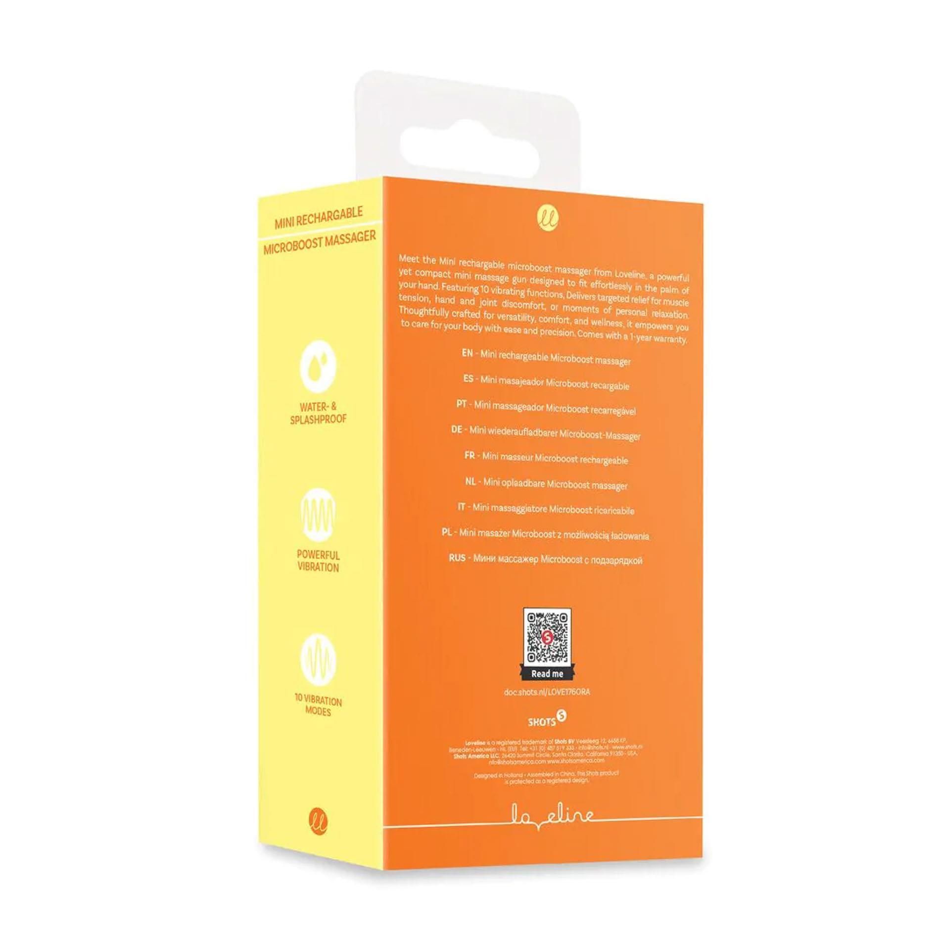 Вибромассажер Loveline Microboost, 10.5 см (оранжевый)