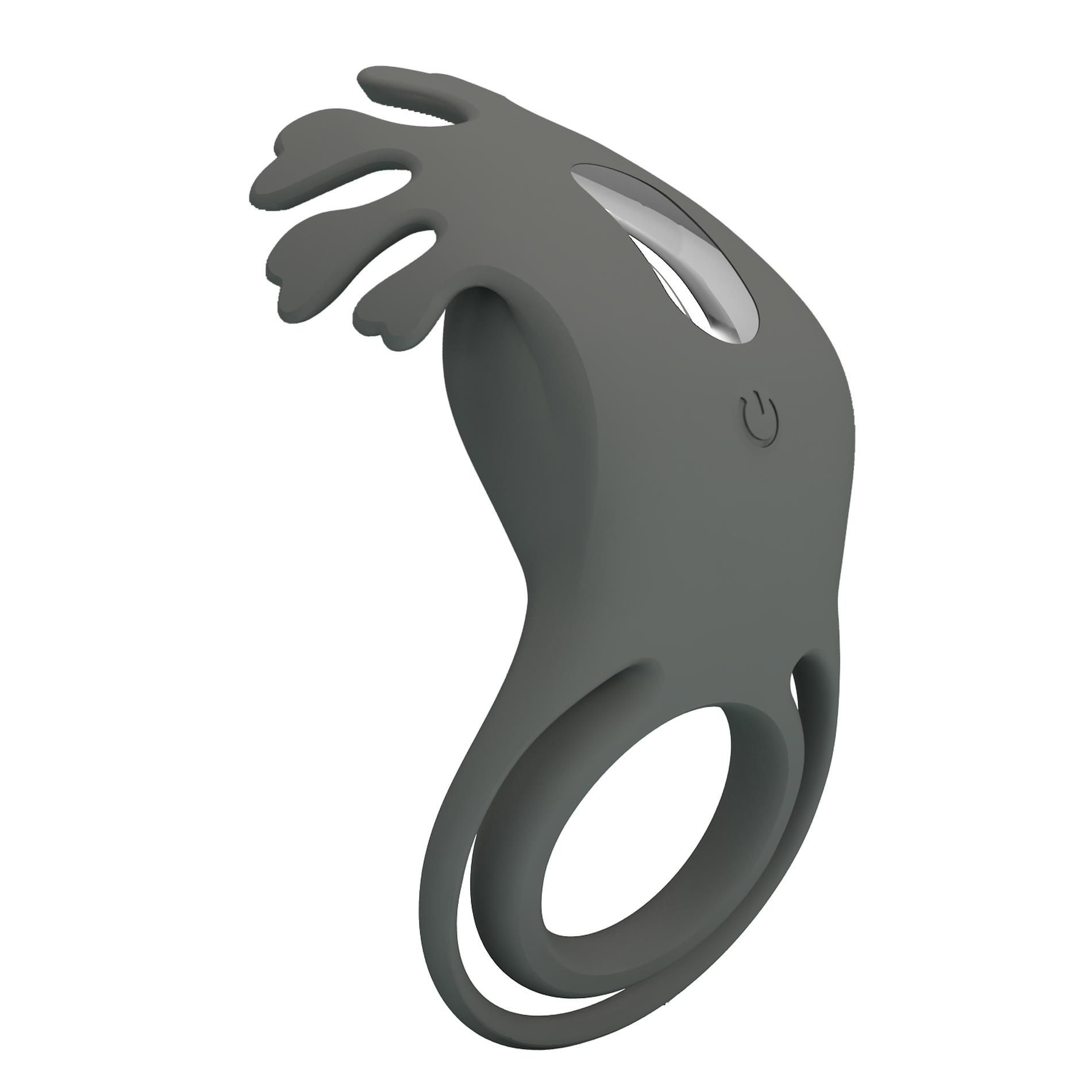 Эрекционное кольцо Pretty Love Vibrant Penis Ring Ruben, 8.5 см (серый)