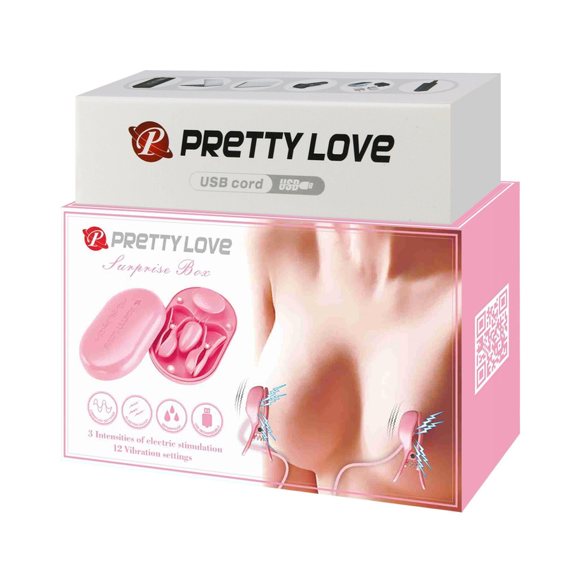 Набор для электростимуляции Pretty Love Surprise Box, 3 шт (светло-розовый)