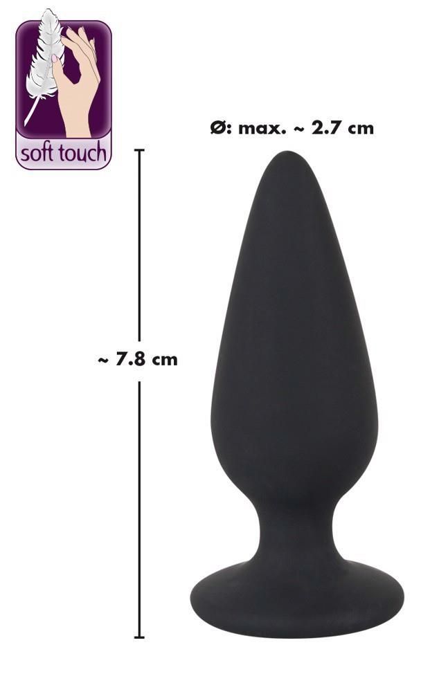 Анальна пробка Orion Black Velvets Heavy Plug Small, 7.8 см (чорний)