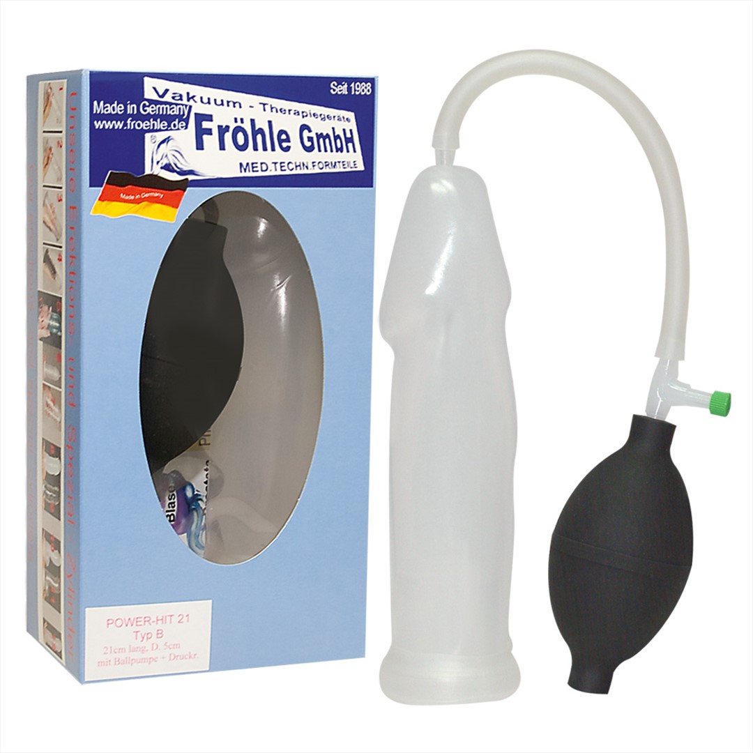 Вакуумная помпа для пениса Frohle PP009, 21 см (прозрачный)