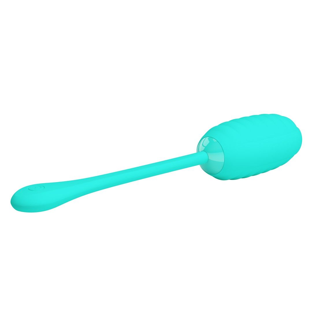 Виброяйцо Pretty Love Kirk Super Soft Silicone, 19,7 см (бирюзовый)