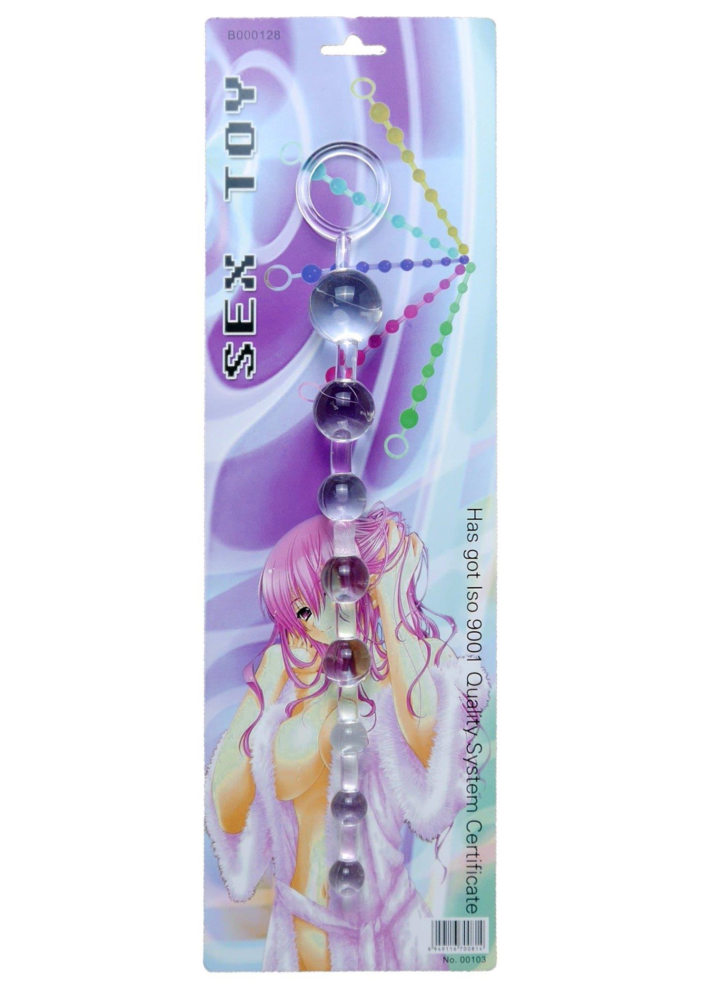 Анальная цепочка Jelly Anal 10 Beads Clear, 29 см (прозрачный)